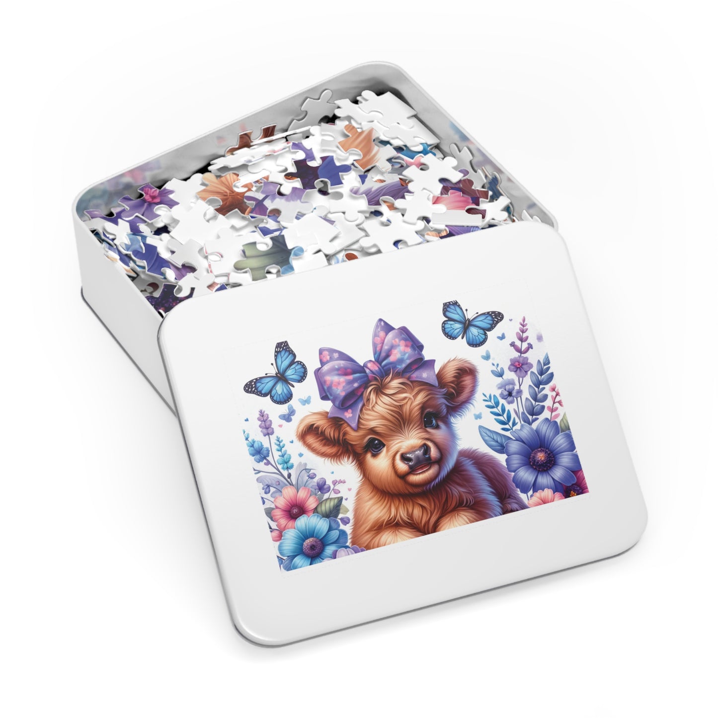 Jigsaw Puzzle, Highland Cow, Personalised/Non-Personalised (30, 110, 252, 500,1000-Piece)