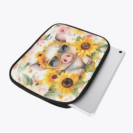 Tablet Sleeve - Sunflowers, Pig, awd-657