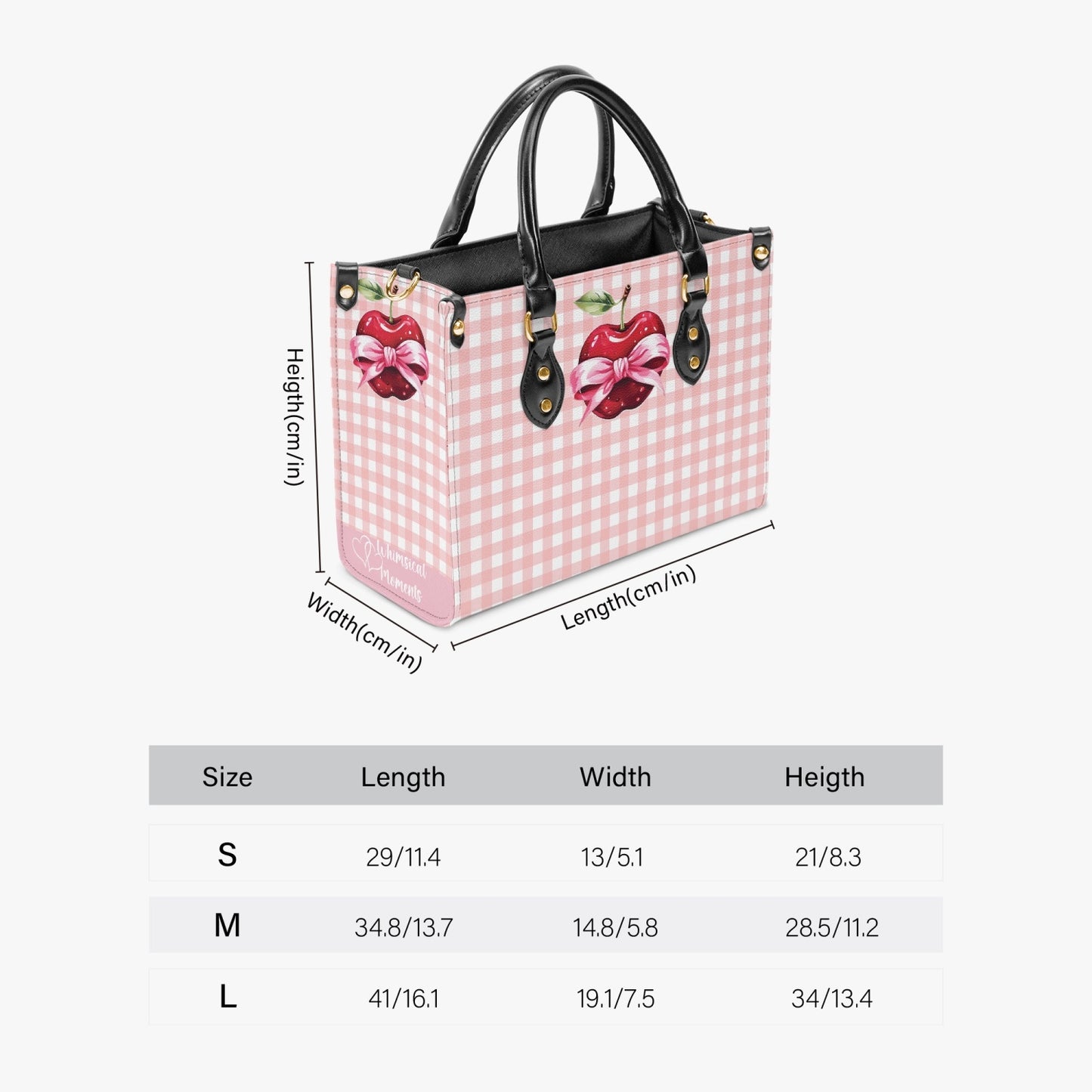 Women's Tote Bag - Rockabilly - Apple Plaid Pink