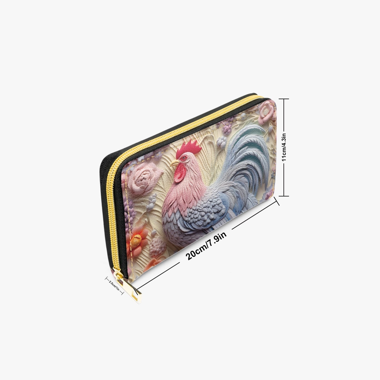 Long Type Zipper Purse - Chicken/Rooster