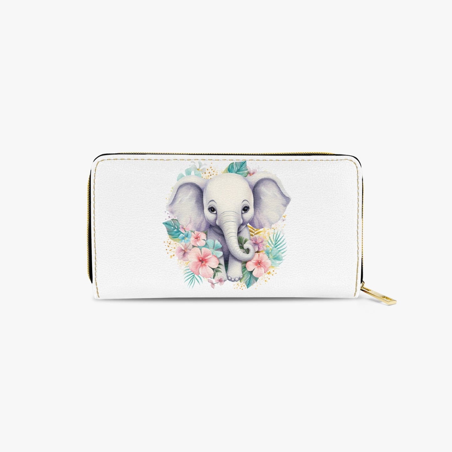 Long Type Zipper Purse - Elephant