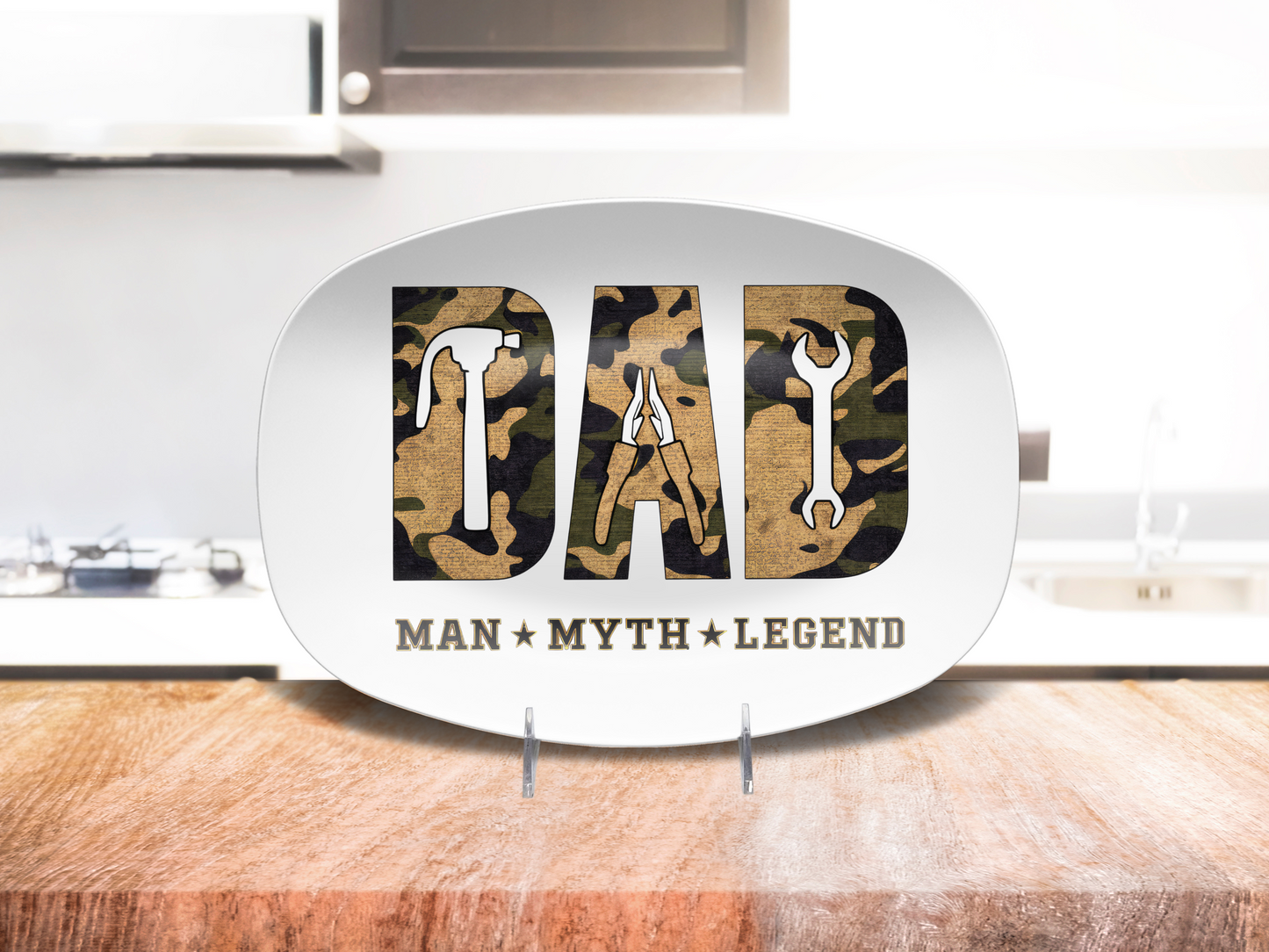 BBQ Platter Dad Myth Legend 10"x14" Platter