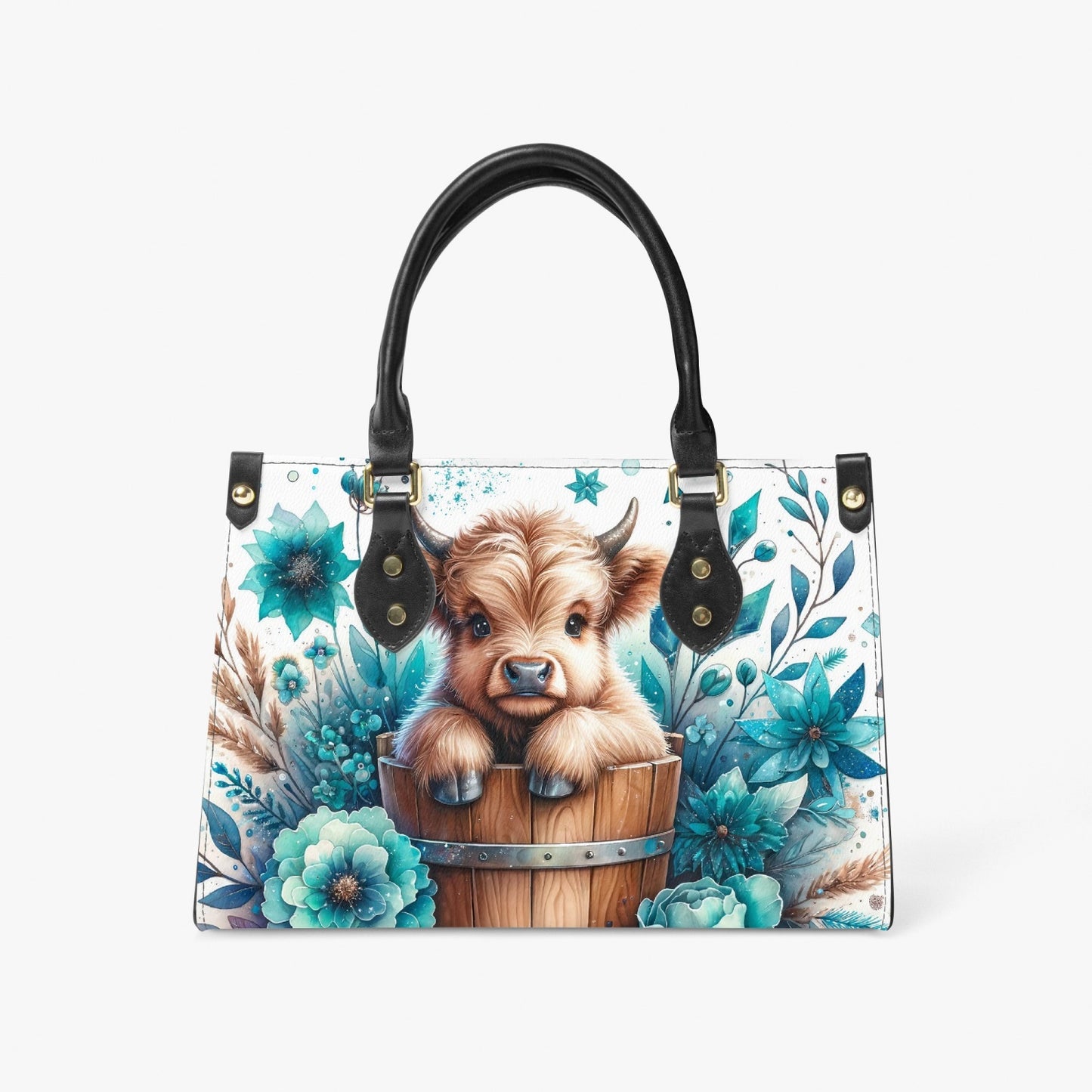 Women's Tote Bag - Long Strap - Highland Cow