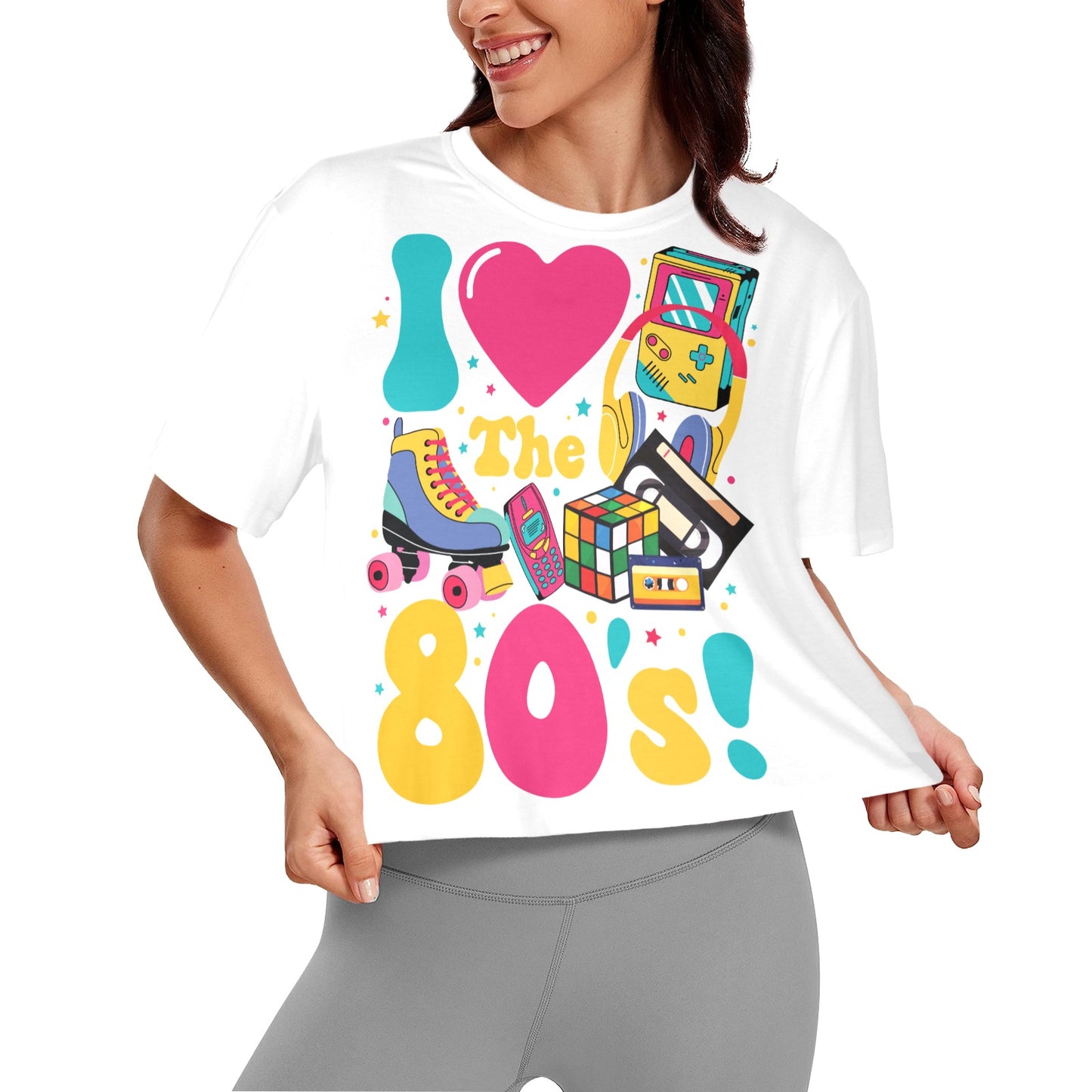 I Love the 80's  Women's Cropped T-Shirt