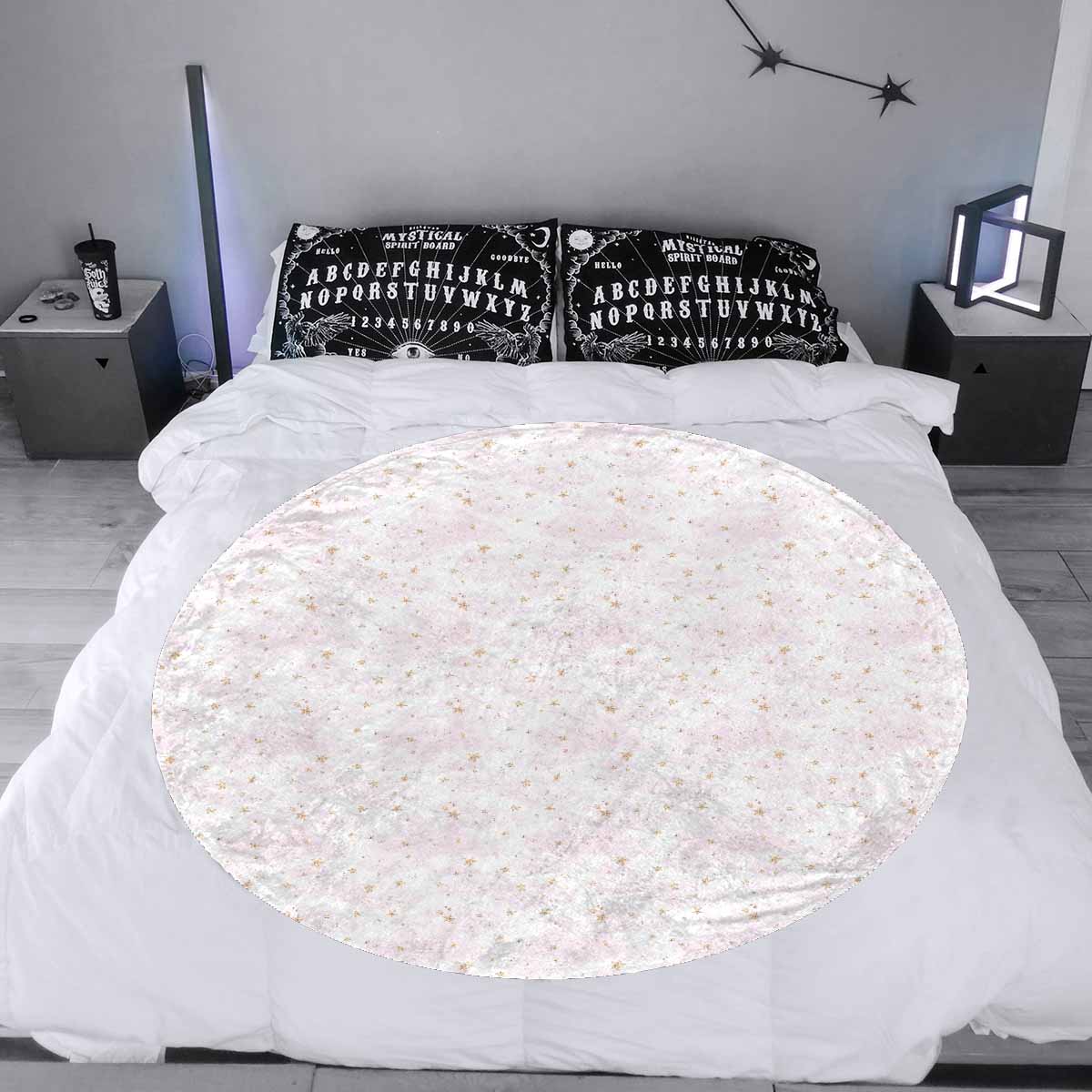 Cloud Stars  Circular Micro Fleece Blanket 47"