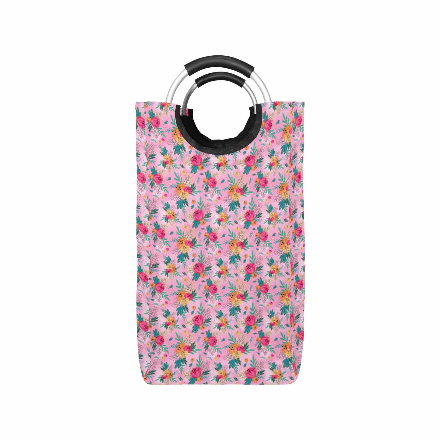 Australian Floral Pink  Square Laundry Basket