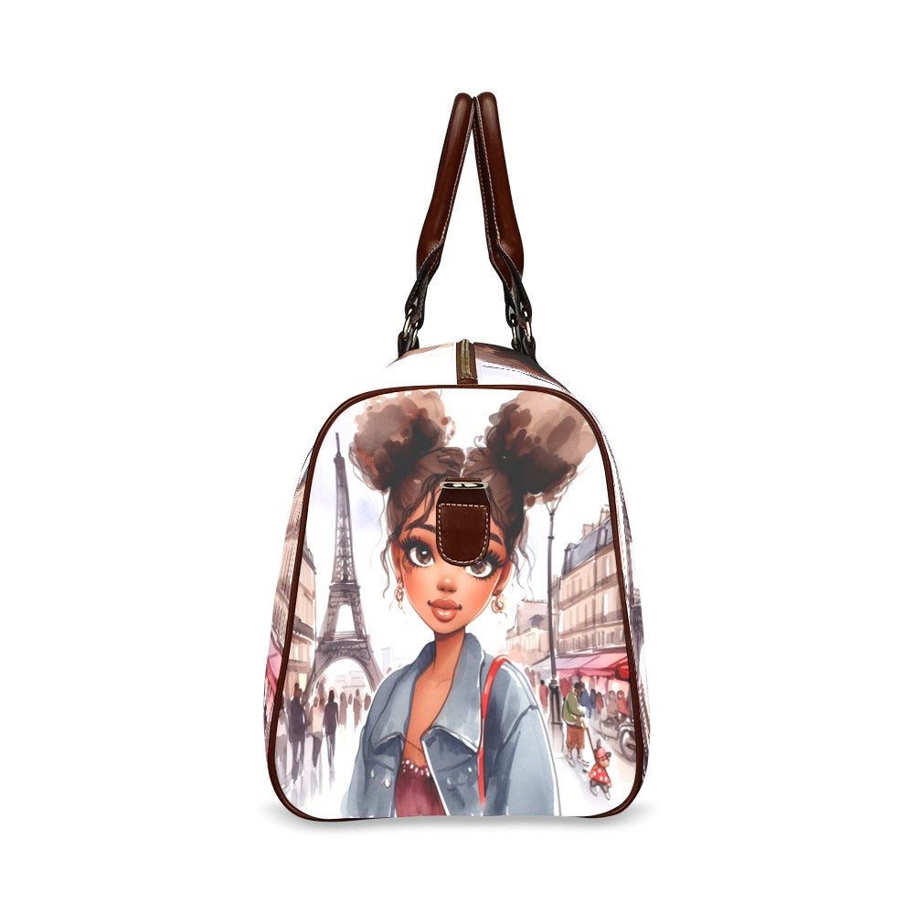 Just a Girl Who Loves Travelling Girl 3 Waterproof Travel Bag/Small (Model 1639)