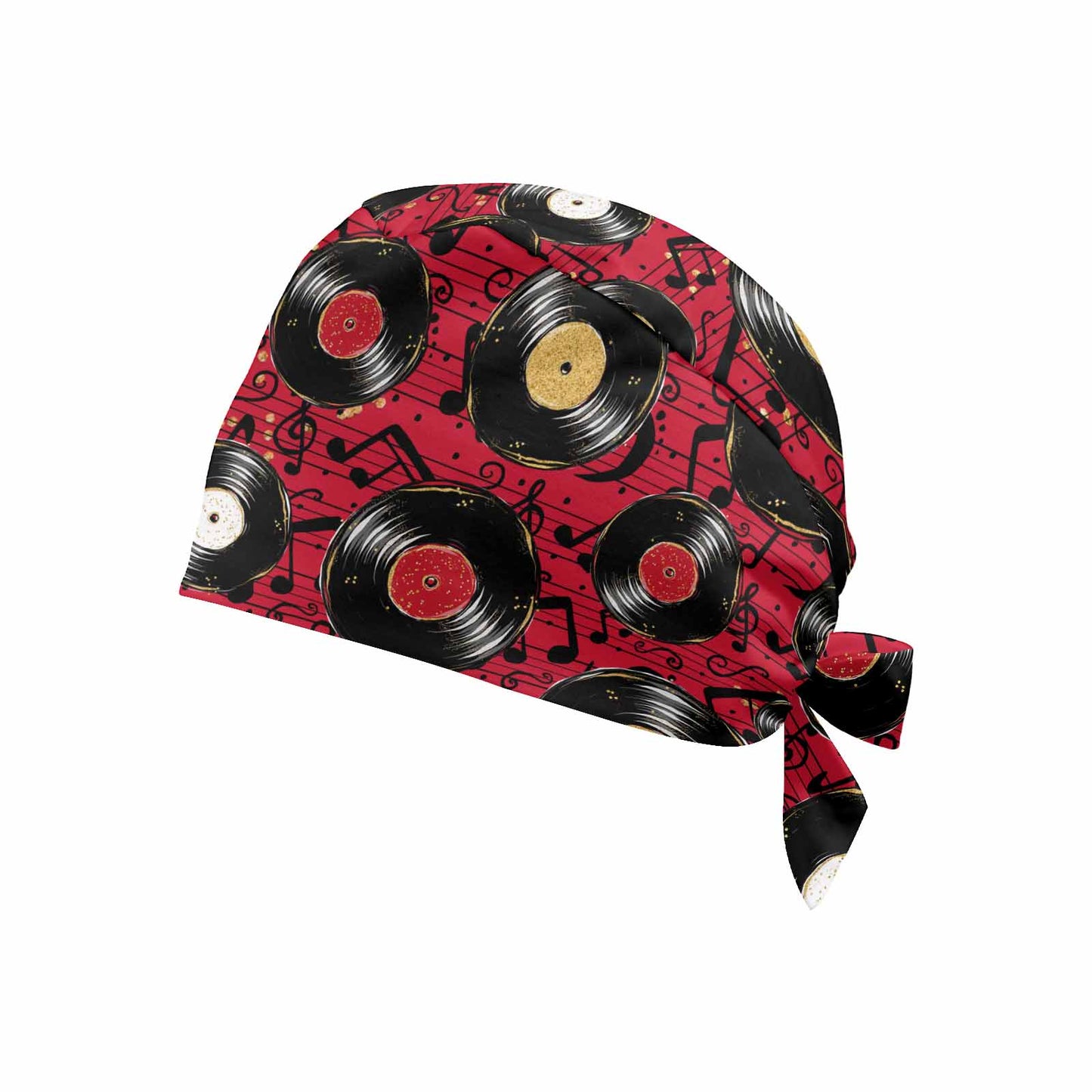 Nurse Scrub Cap Music Records Red  Scrub Cap