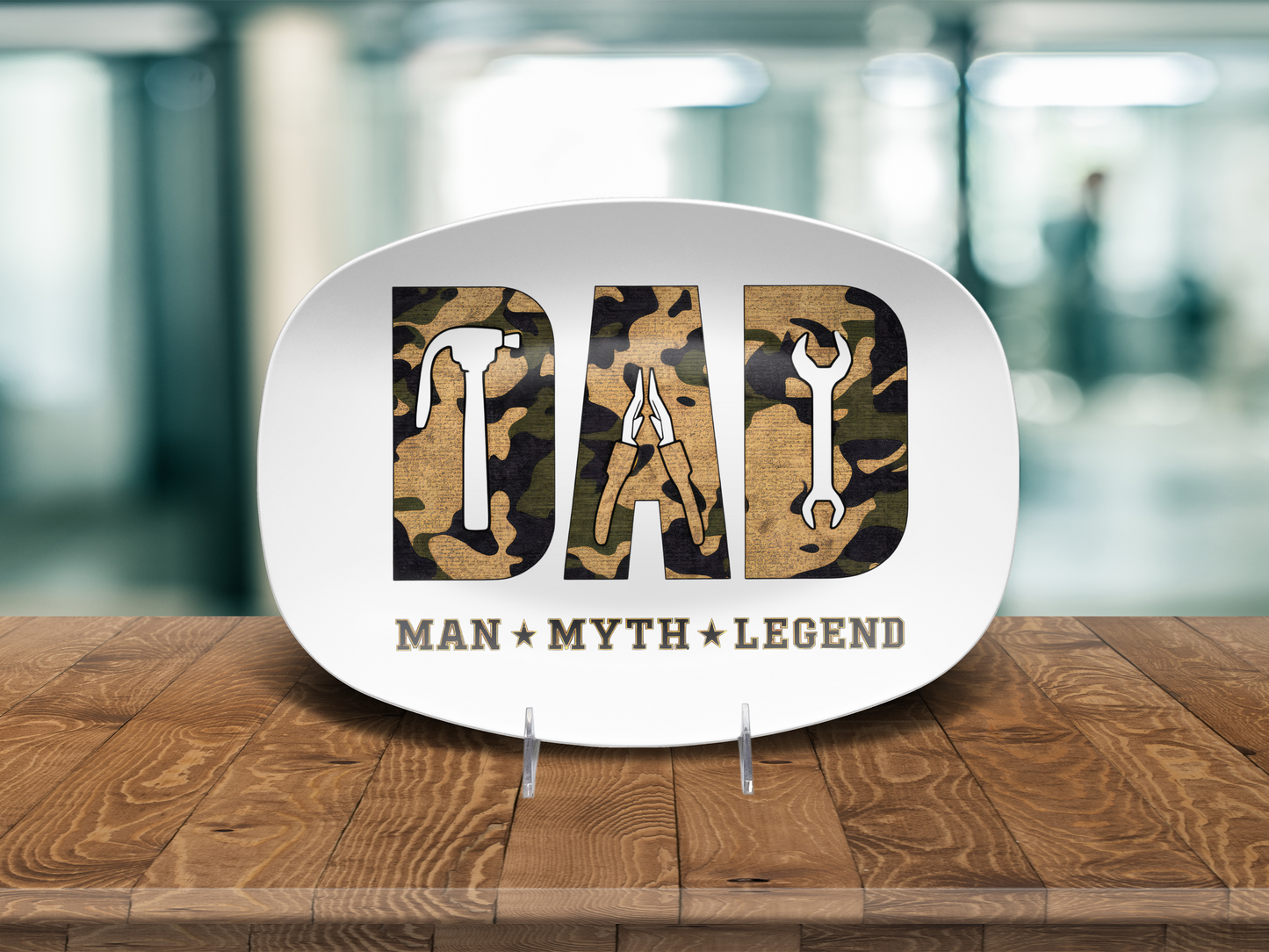 BBQ Platter Dad Myth Legend 10"x14" Platter