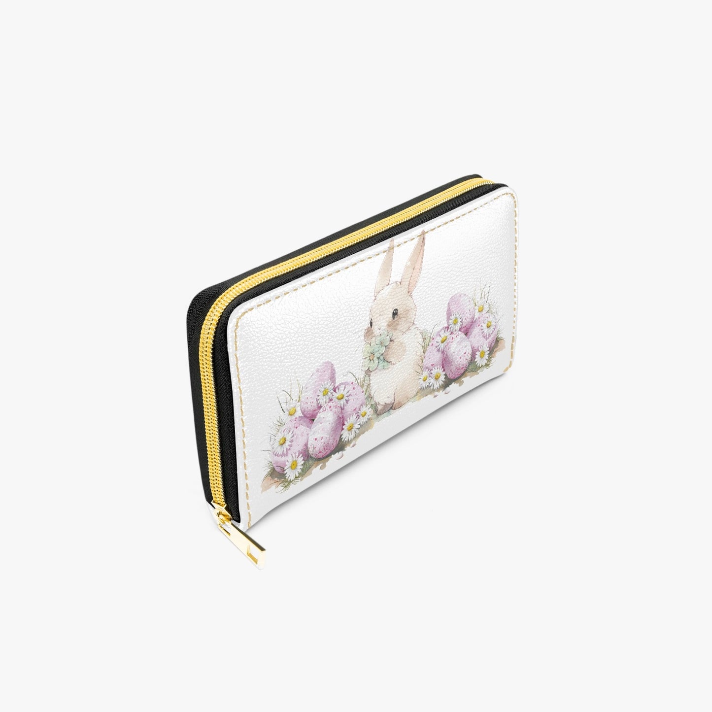 Long Type Zipper Purse, Easter, Rabbit, awd-1351