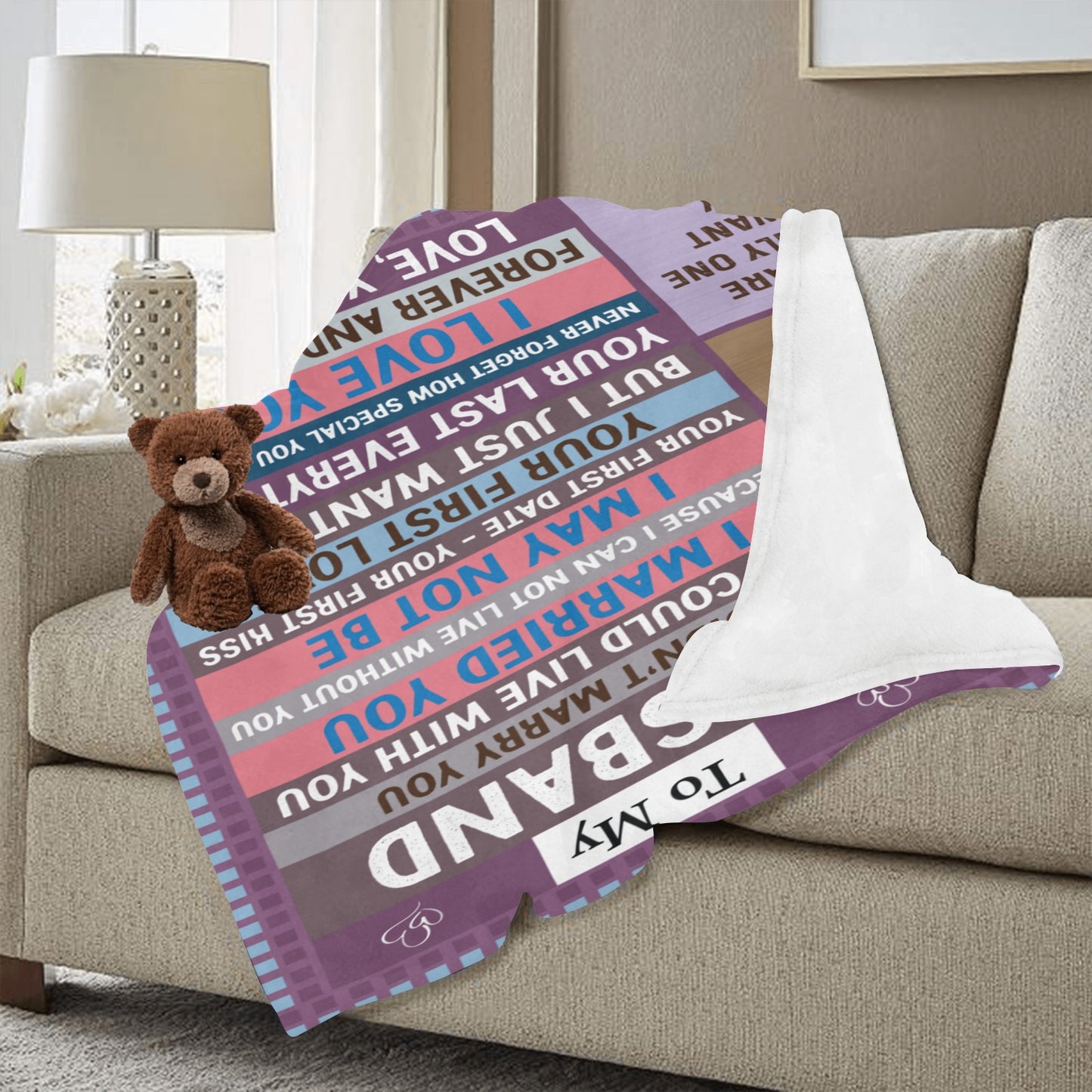 To My Husband Ultra-Soft Micro Fleece Blanket 50"x60" (Thick)