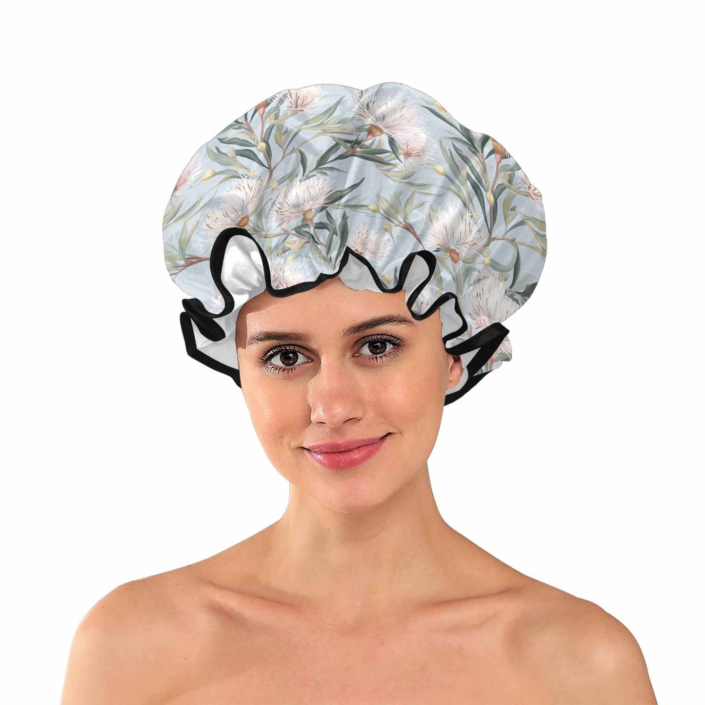 Australian Floral Blue  Shower Cap