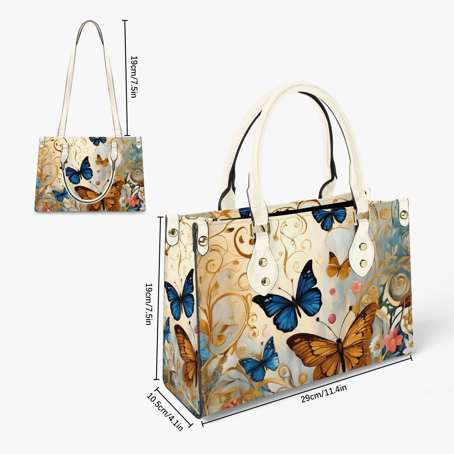 Women's Tote Bag - Long Strap - Butterfly Dreams