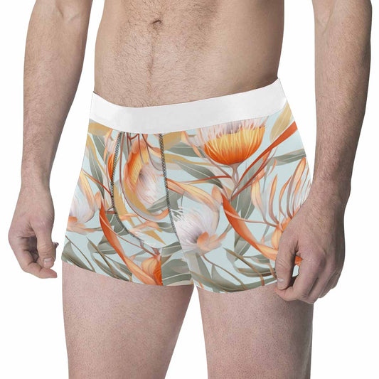 Australian Floral Green Men's All Over Print Boxer Briefs (Made In AUS)