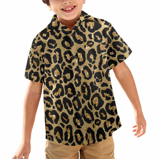 Animal print 4  Little Boys Hawaiian Shirt