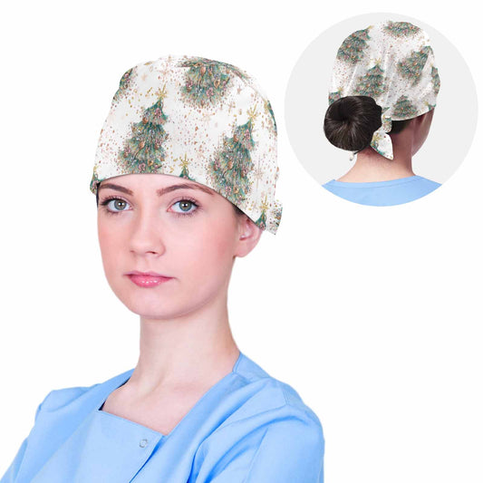 White Christmas  Scrub Cap