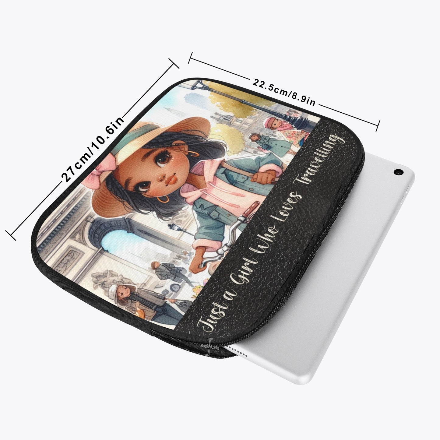 Tablet Sleeve - Just a Girl Who Loves Travelling