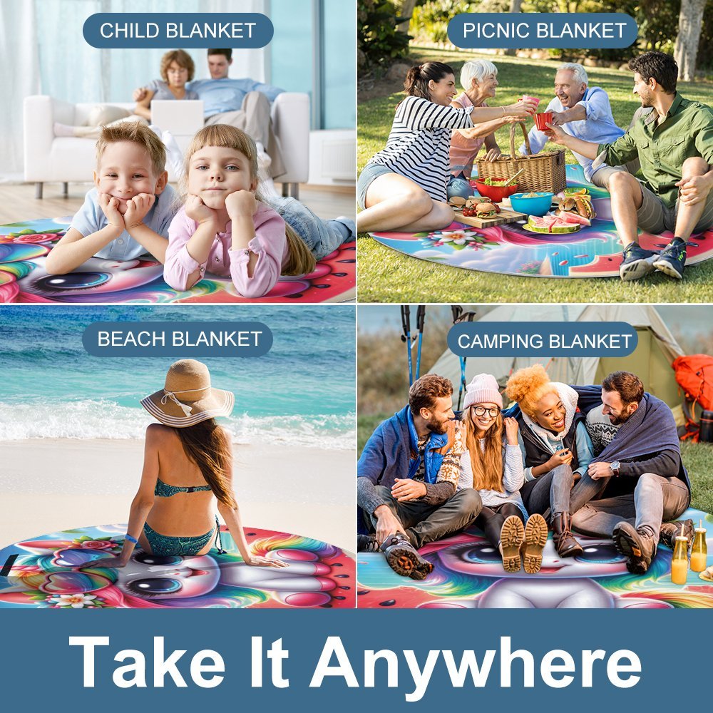 Round Picnic Mat Round outdoor picnic mat