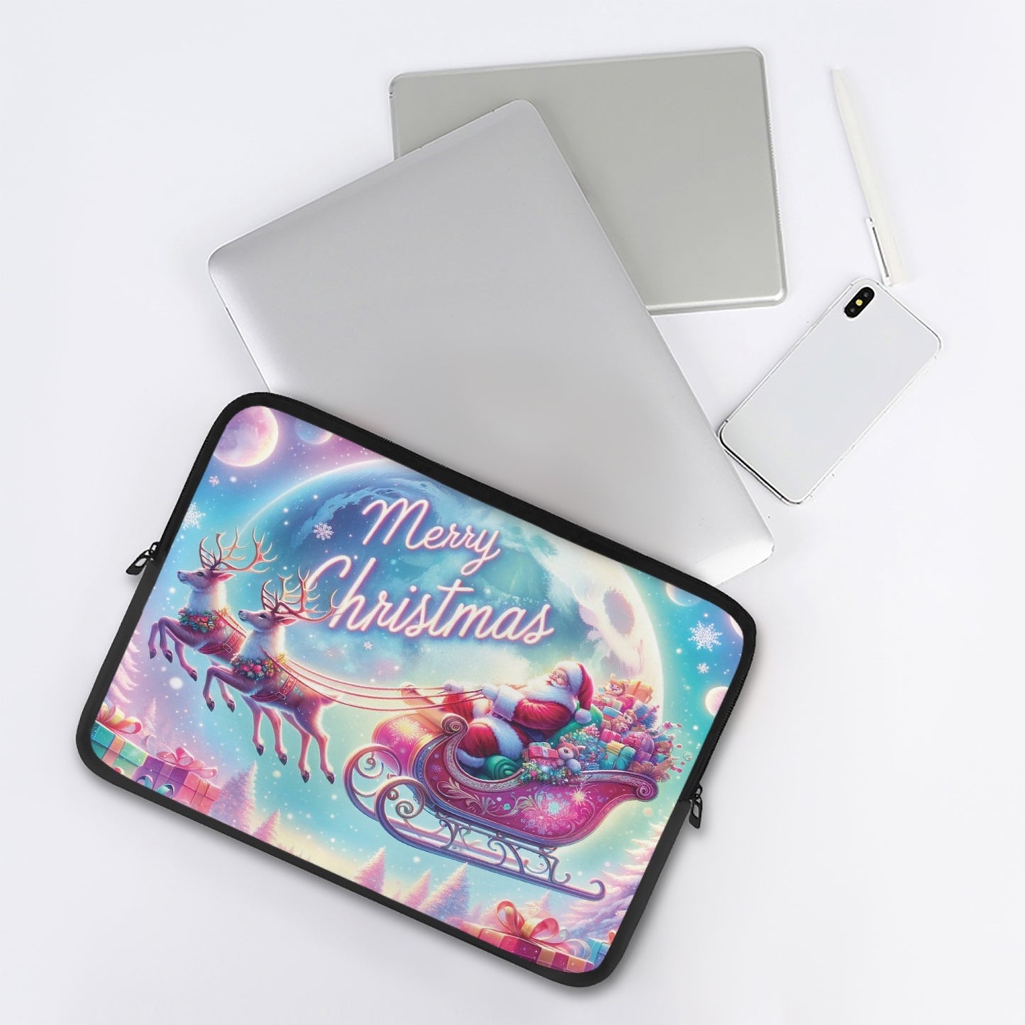 Laptop Sleeve - without handles - Christmas, Santa Sleigh