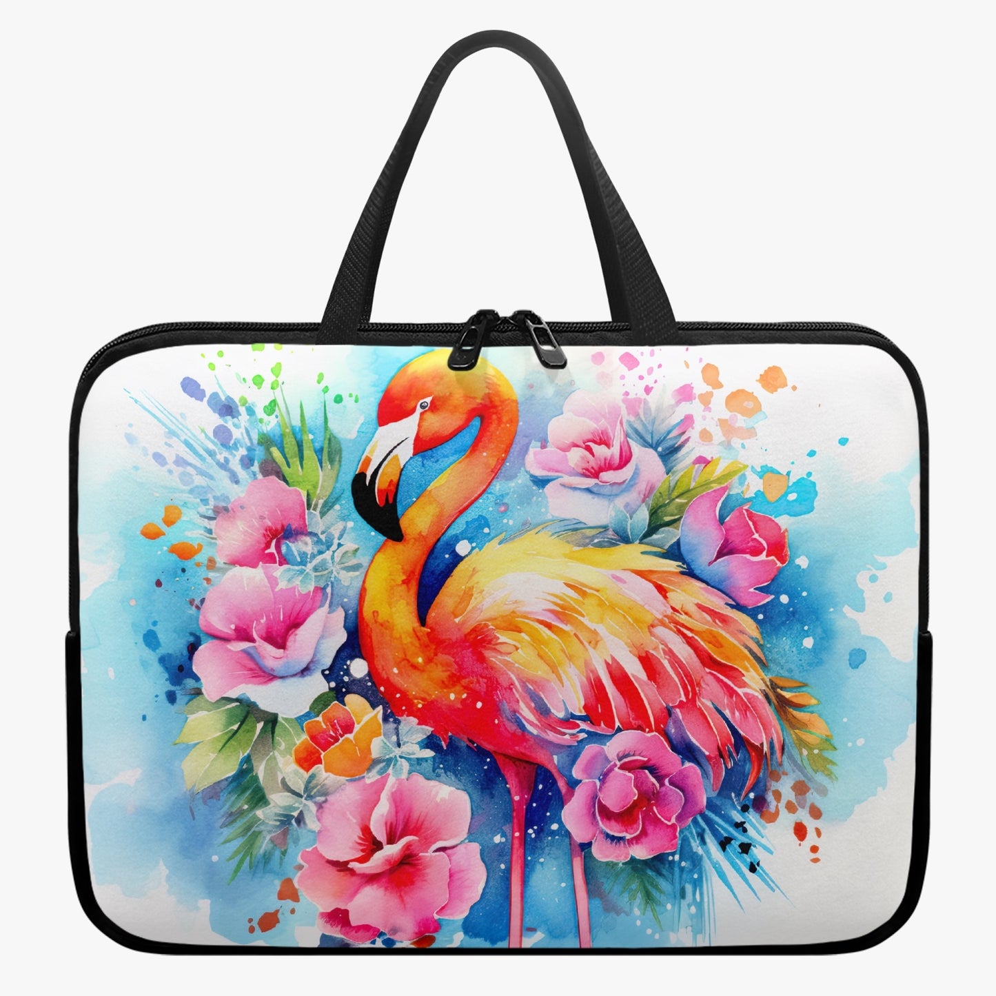 Laptop Sleeve with handles - Flamingo