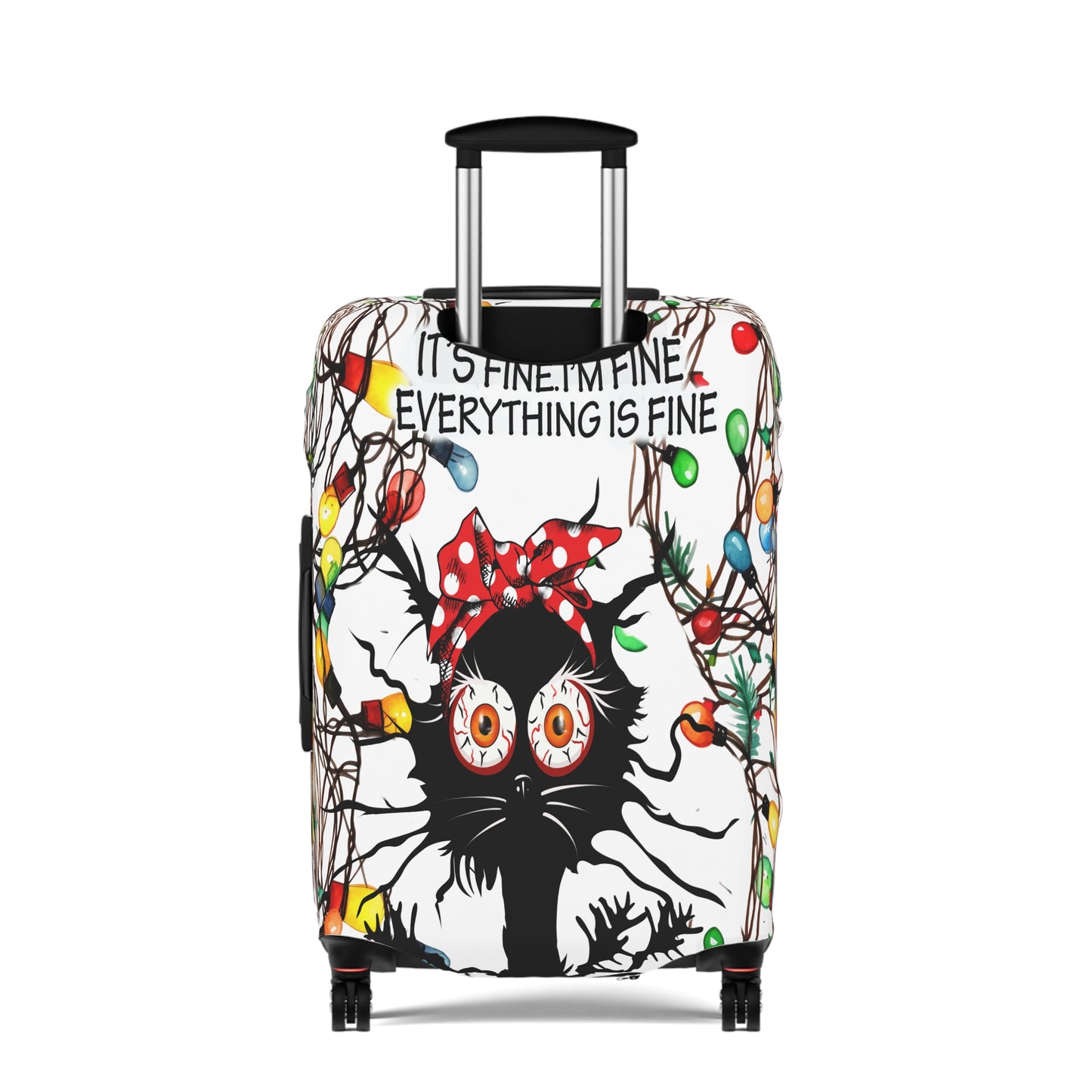 Luggage Cover, Cat I'm Fine everything is fine, awd-1164