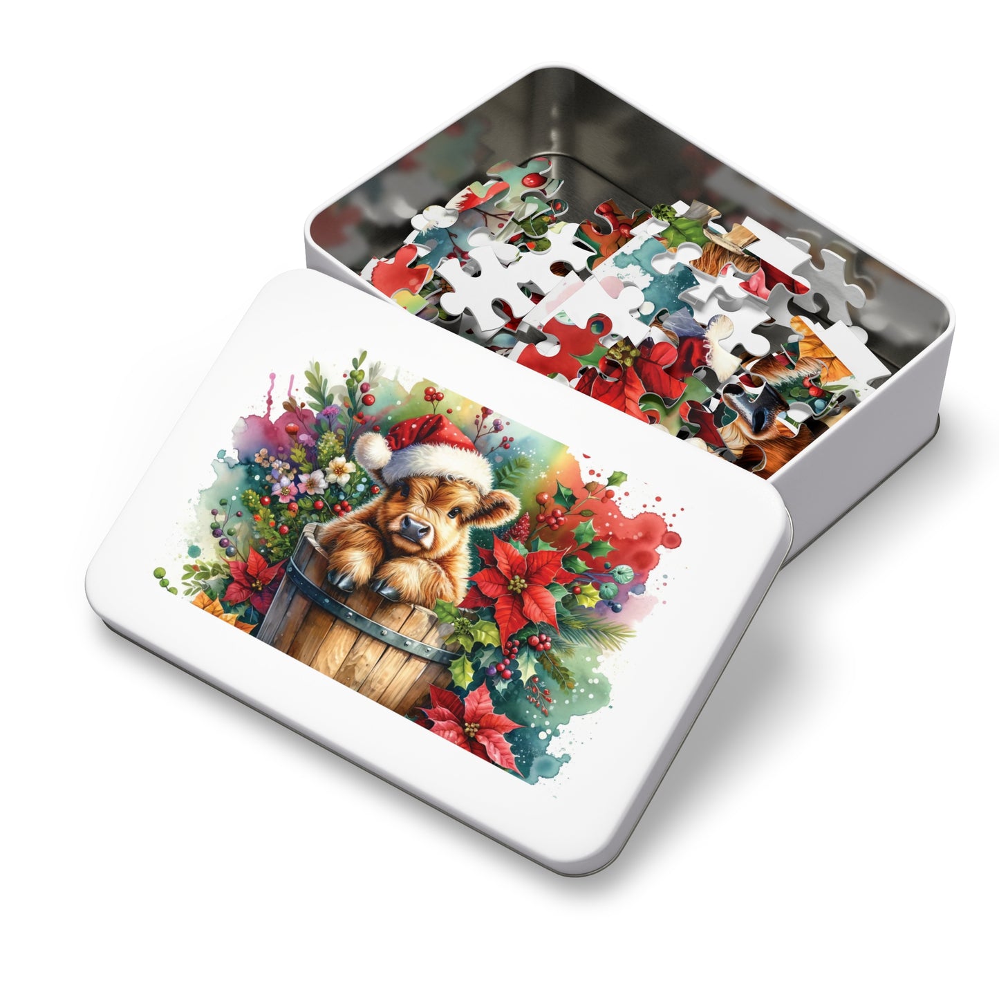 Jigsaw Puzzle, Highland Cow, Personalised/Non-Personalised (30, 110, 252, 500,1000-Piece)