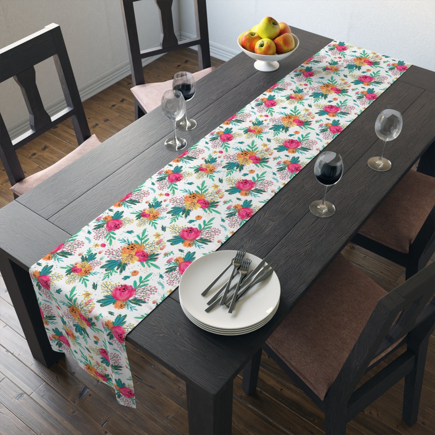 Australian Floral Table Runner, Cotton Twill and Poly Available