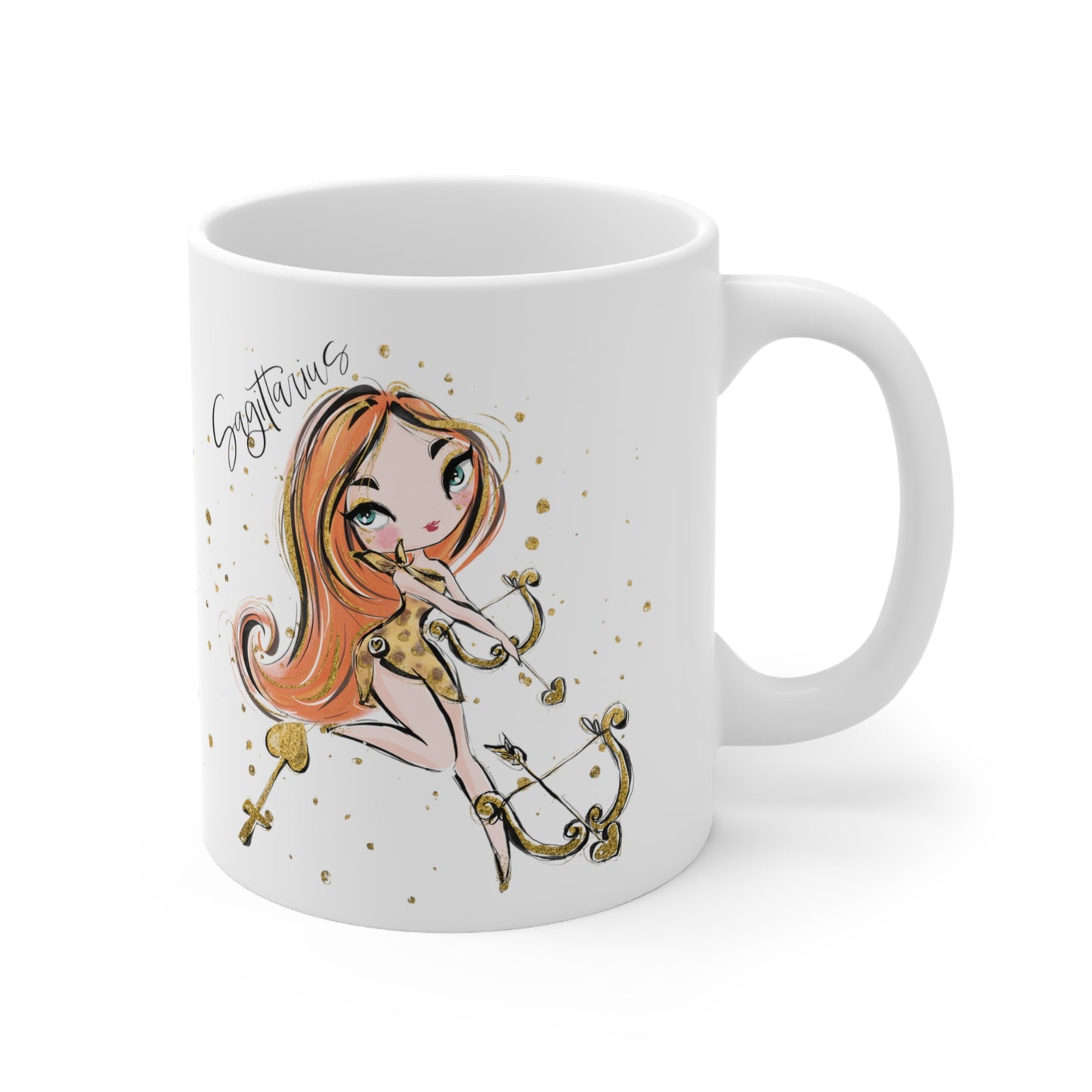 Personalised/Non Personalised Zodiac Sign, Sagittarius, Ceramic Mug 11oz