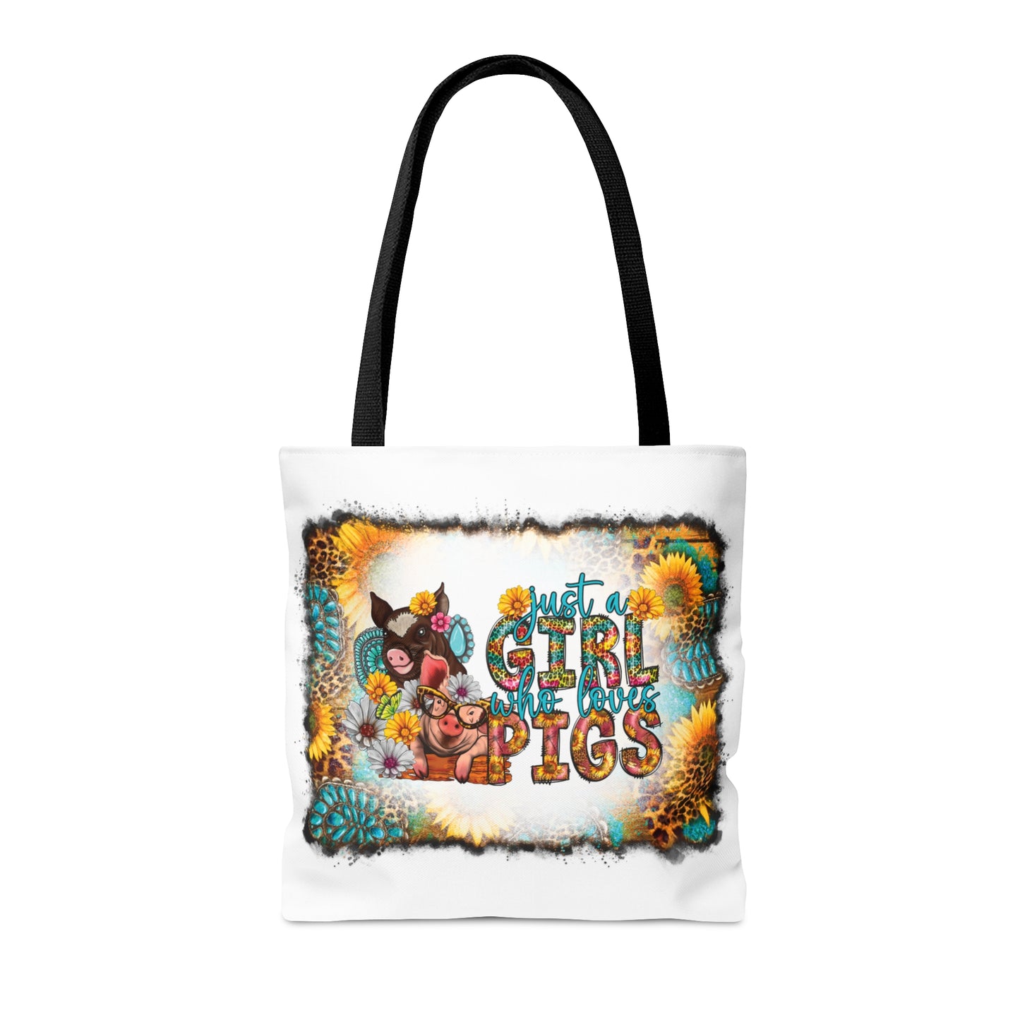 Tote Bag, Western, Just a Girl Who Loves Pigs