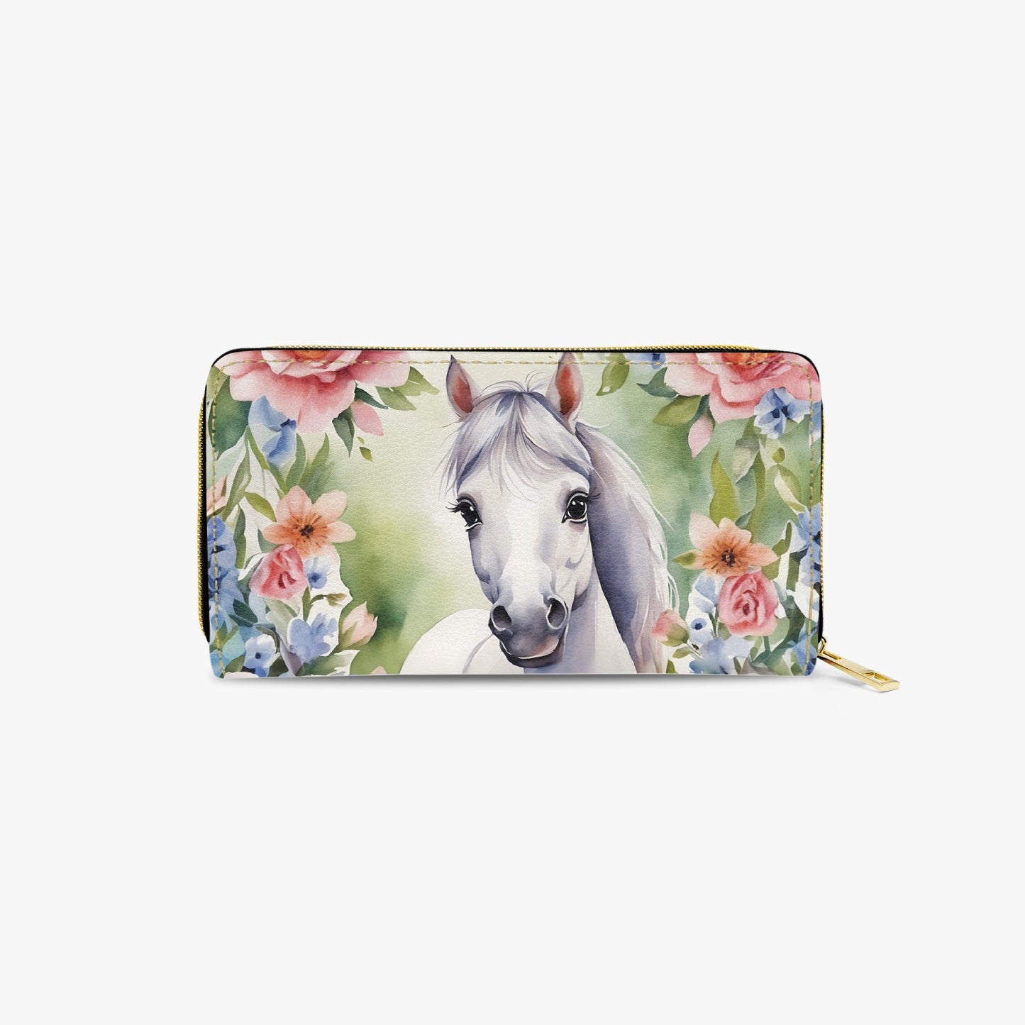 Long Type Zipper Purse - Horse