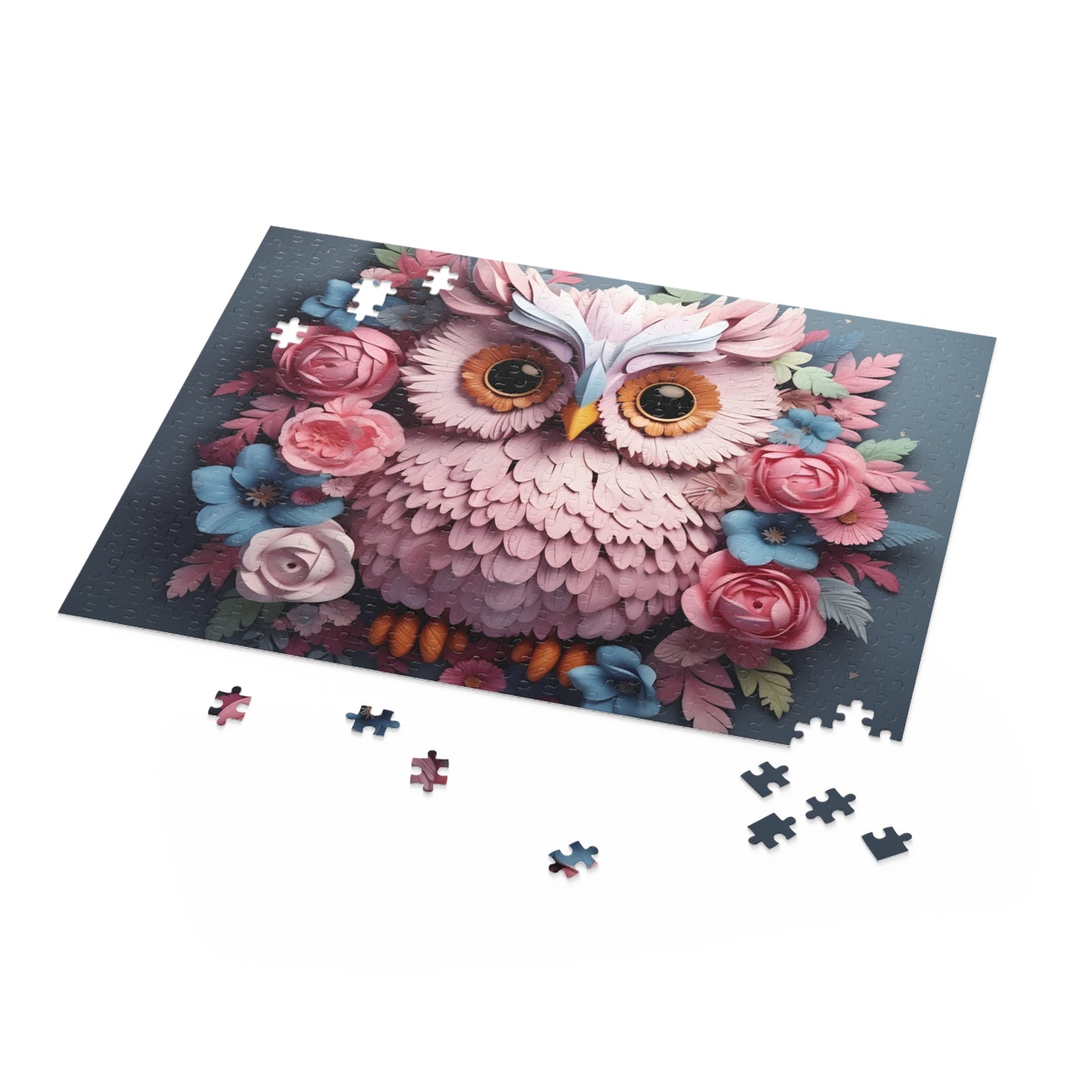 Personalised/Non-Personalised Puzzle, Owl (120, 252, 500-Piece)