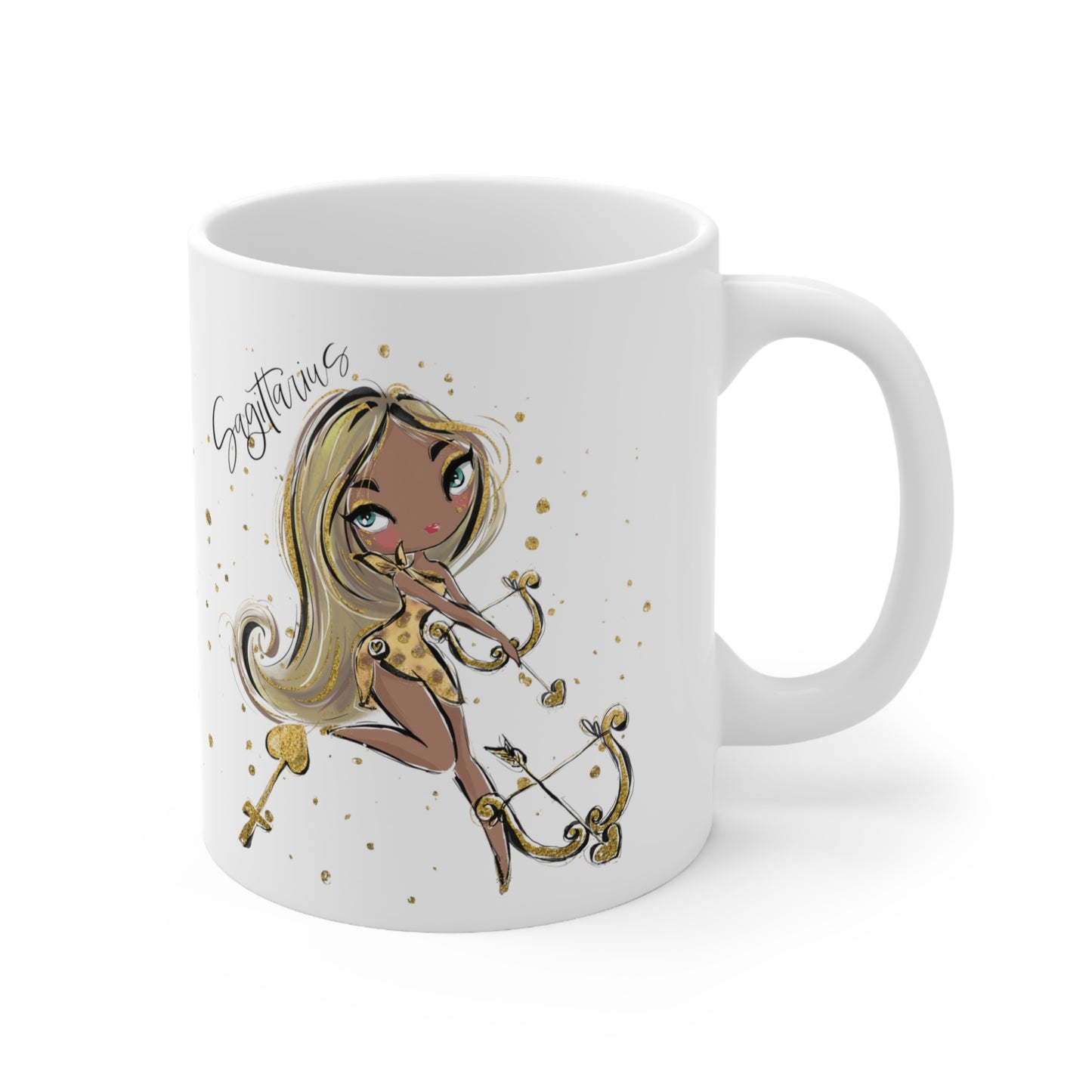 Personalised/Non Personalised Zodiac Sign, Sagittarius, Ceramic Mug 11oz