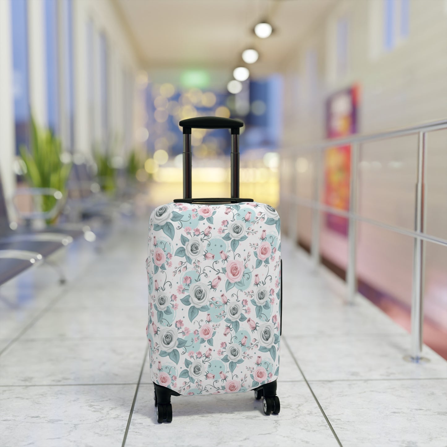 Luggage Cover, Green and Pink Floral, awd-1770