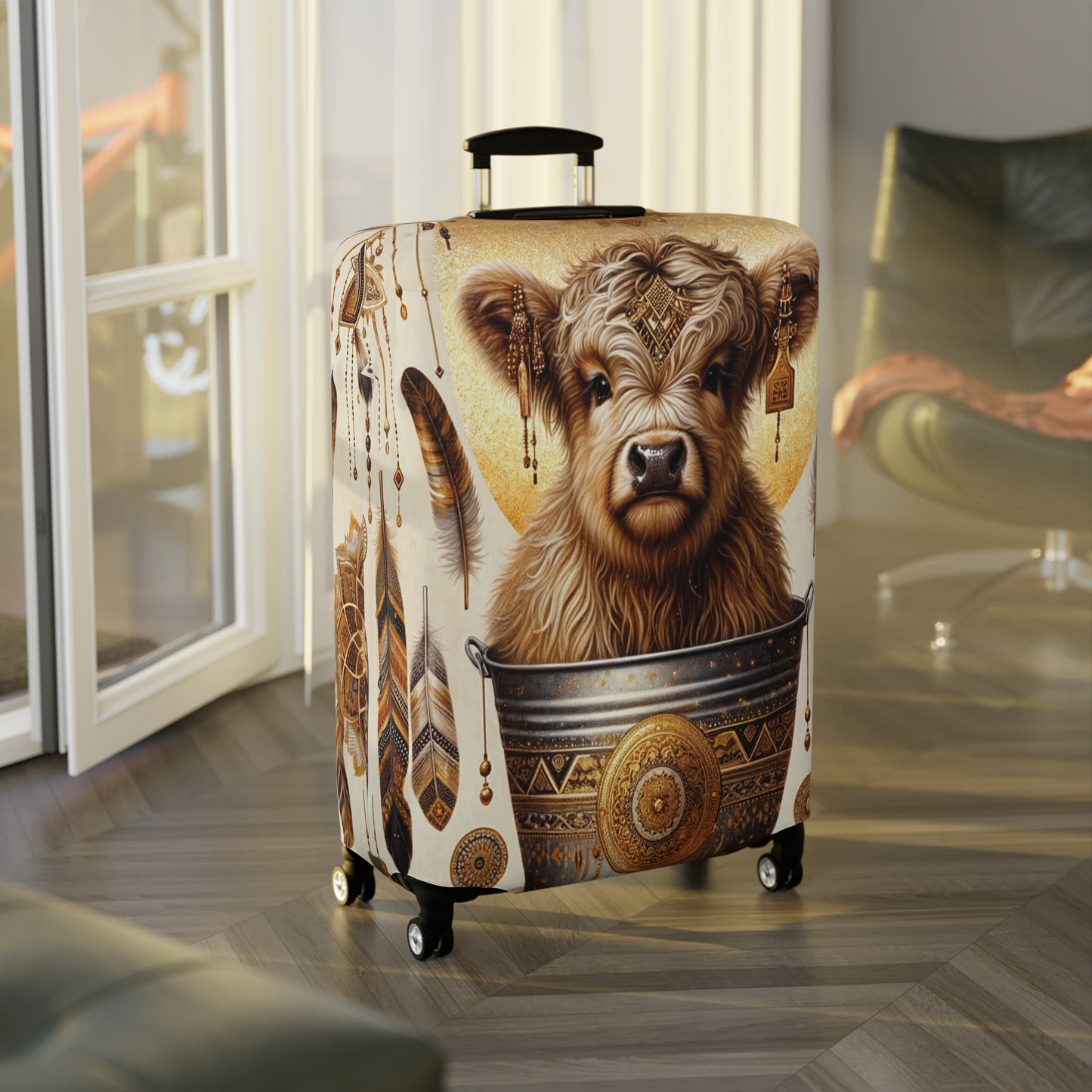 Luggage Cover, Highland Cow, awd-705