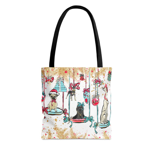 Tote Bag, Doggie Christmas Tote Bag