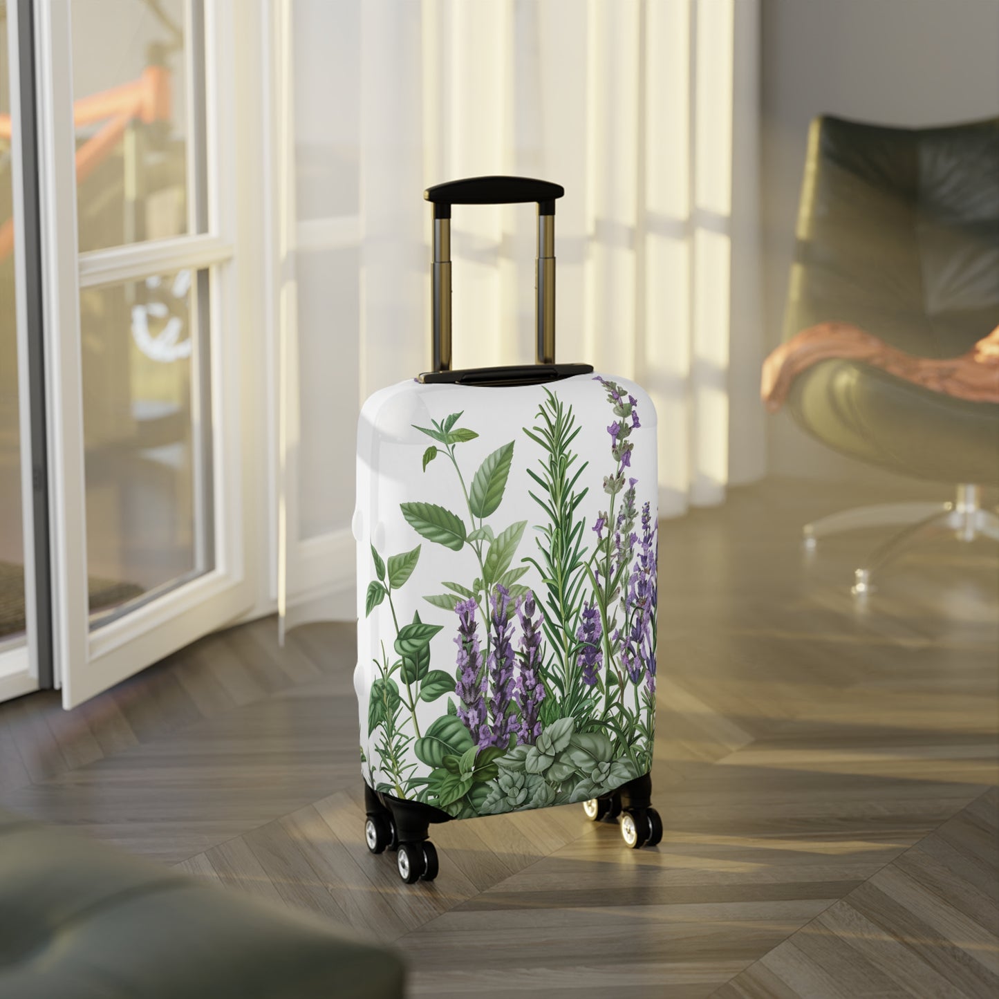 Luggage Cover, Floral, Lavender, awd-3041