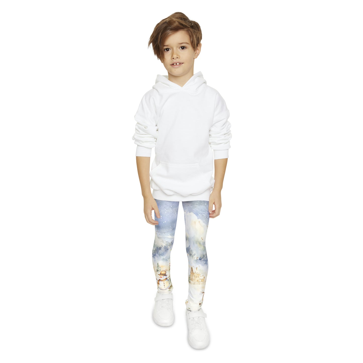 Youth Full-Length Leggings Snowman