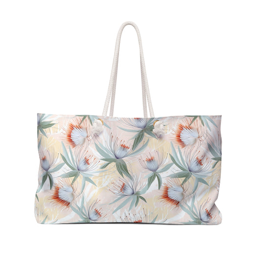 Personalised Weekender Bag, Australian Floral, Large Weekender Bag, Beach Bag, Book Bag