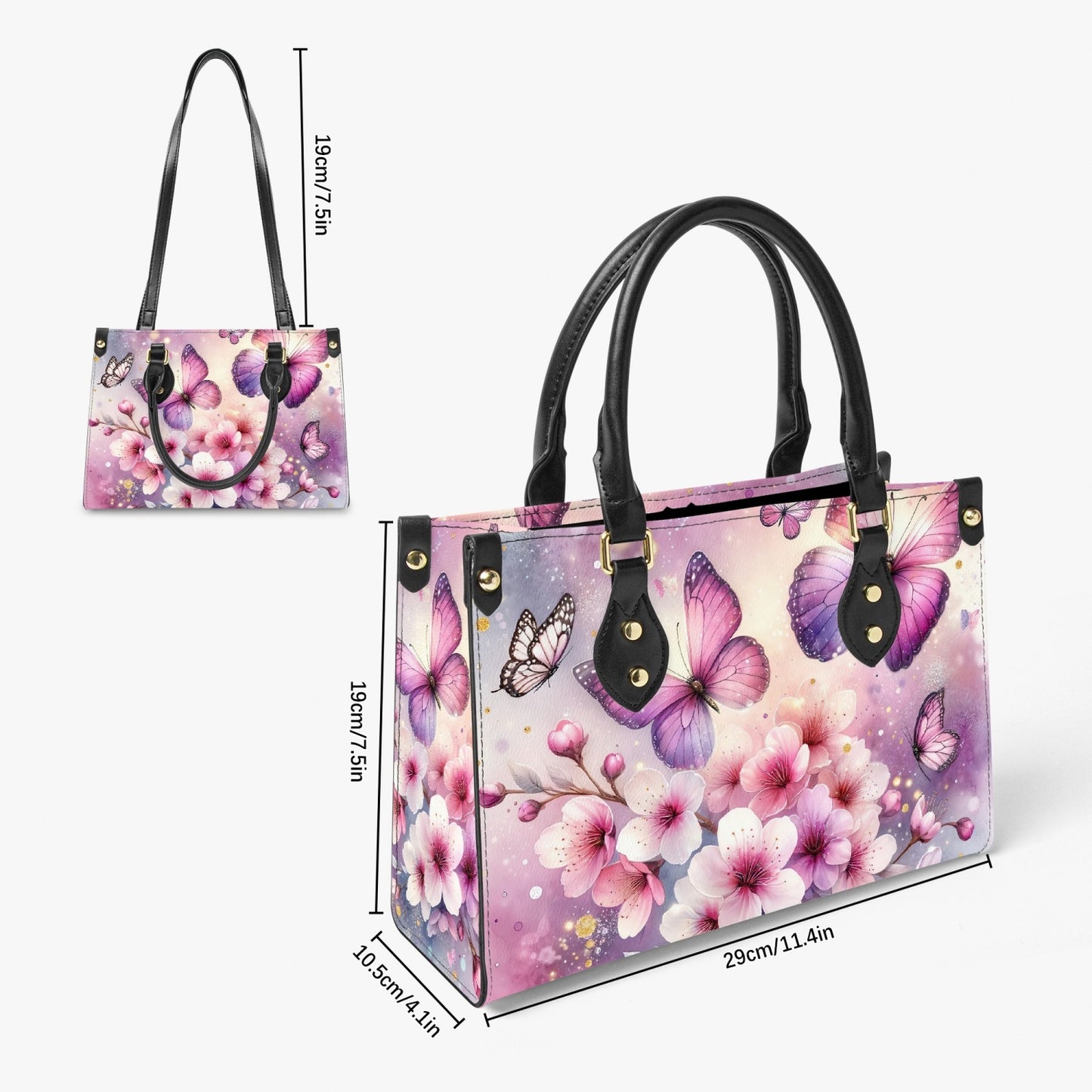 Women's Tote Bag - Long Strap - Butterfly Dreams