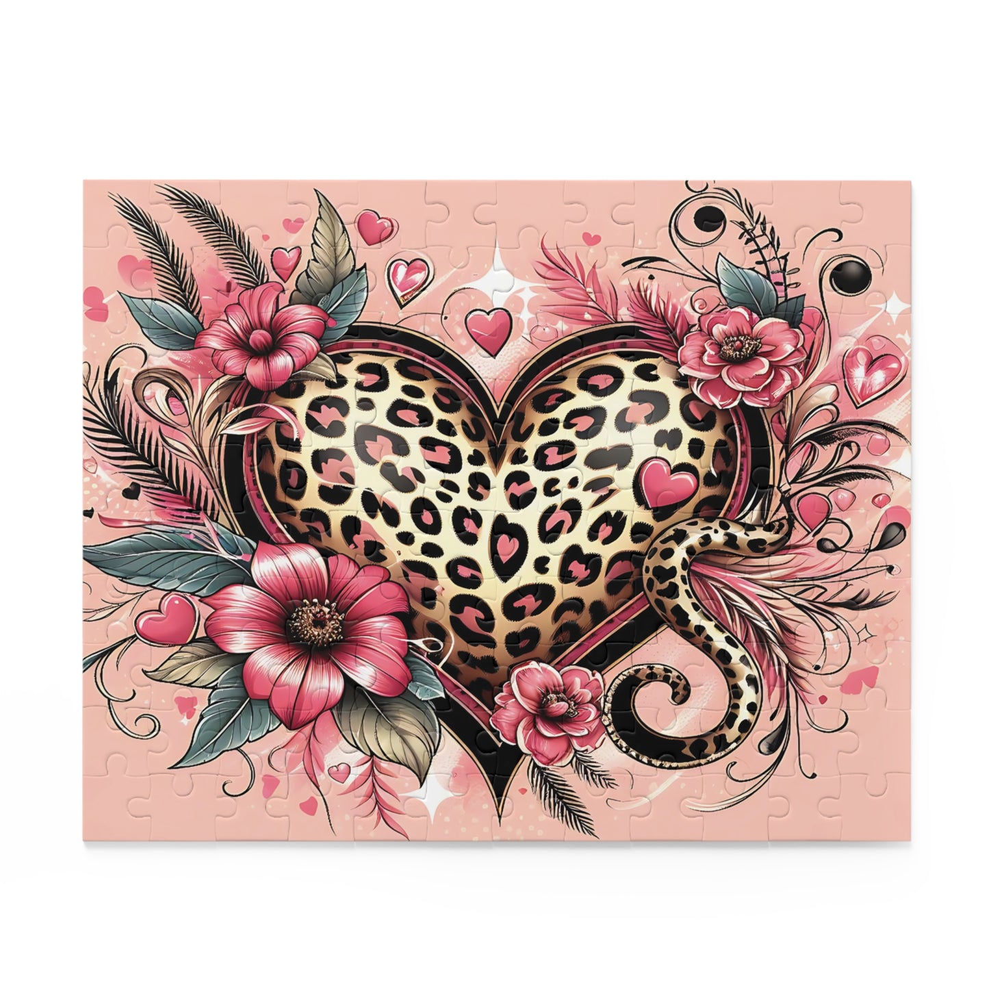 Personalised/Non-Personalised Puzzle, Heart (120, 252, 500-Piece)