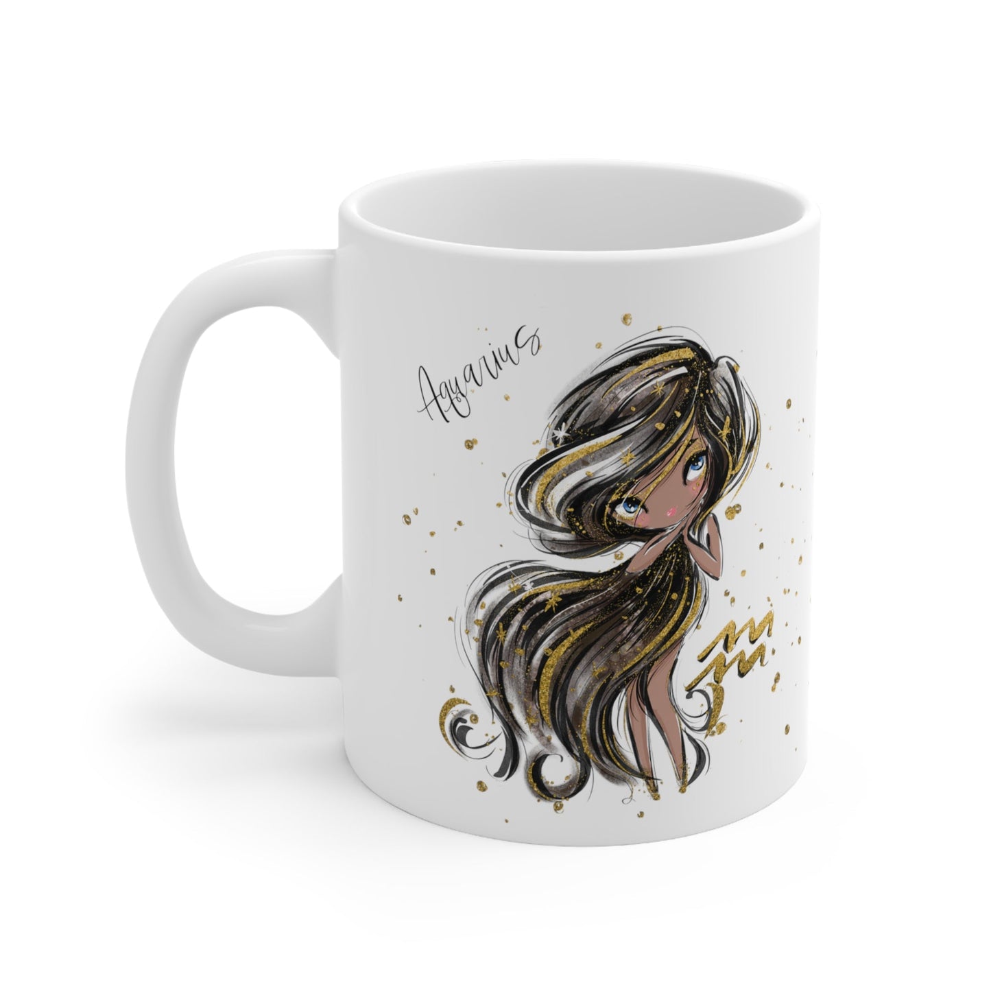 Zodiac Sign, Aquarius, Ceramic Mug 11oz - Personalised/Non Personalised