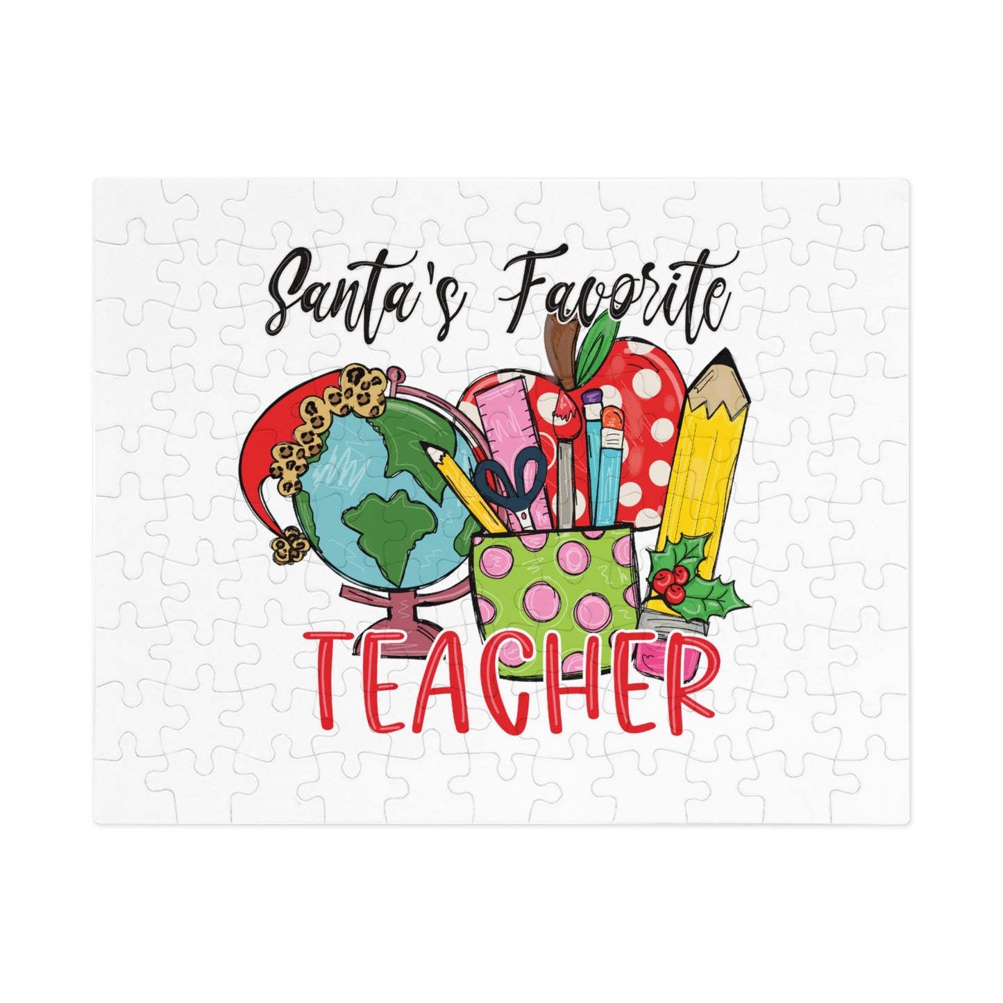 Jigsaw Puzzle, Santa's Favorite Teacher, Personalised/Non-Personalised (30, 110, 252, 500,1000-Piece)