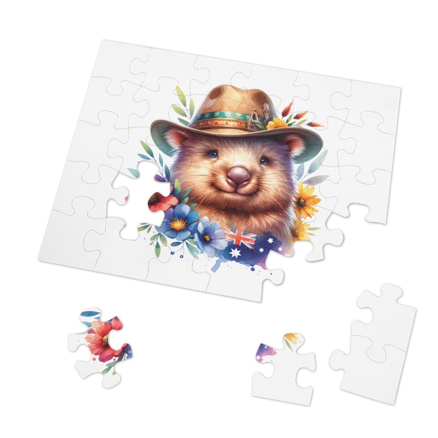 Jigsaw Puzzle in Tin, Australian Animals, Wombat, Personalised/Non-Personalised, awd-1320 (30, 110, 252, 500,1000-Piece)