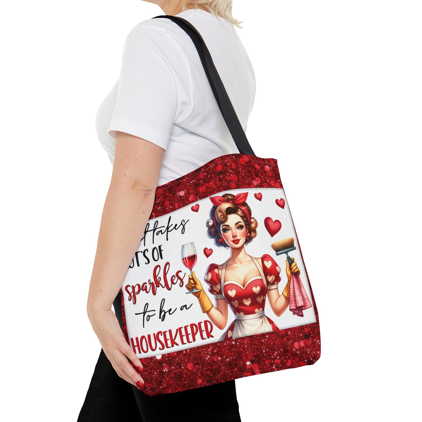 Tote Bag, Retro, It takes alot of Sparkles to be a Housekeeper