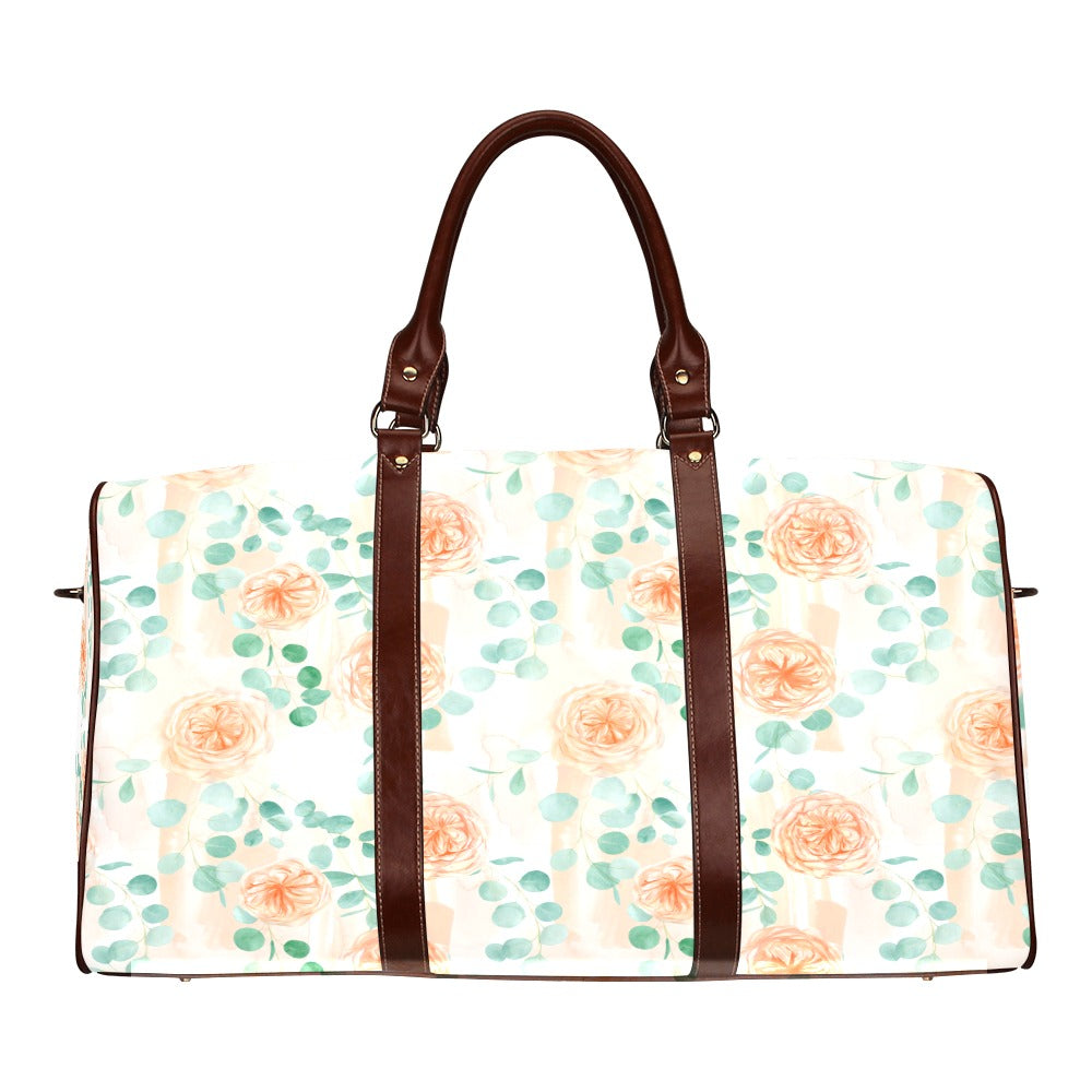 Roses and Eucalyptus Waterproof Travel Bag/Small (Model 1639)