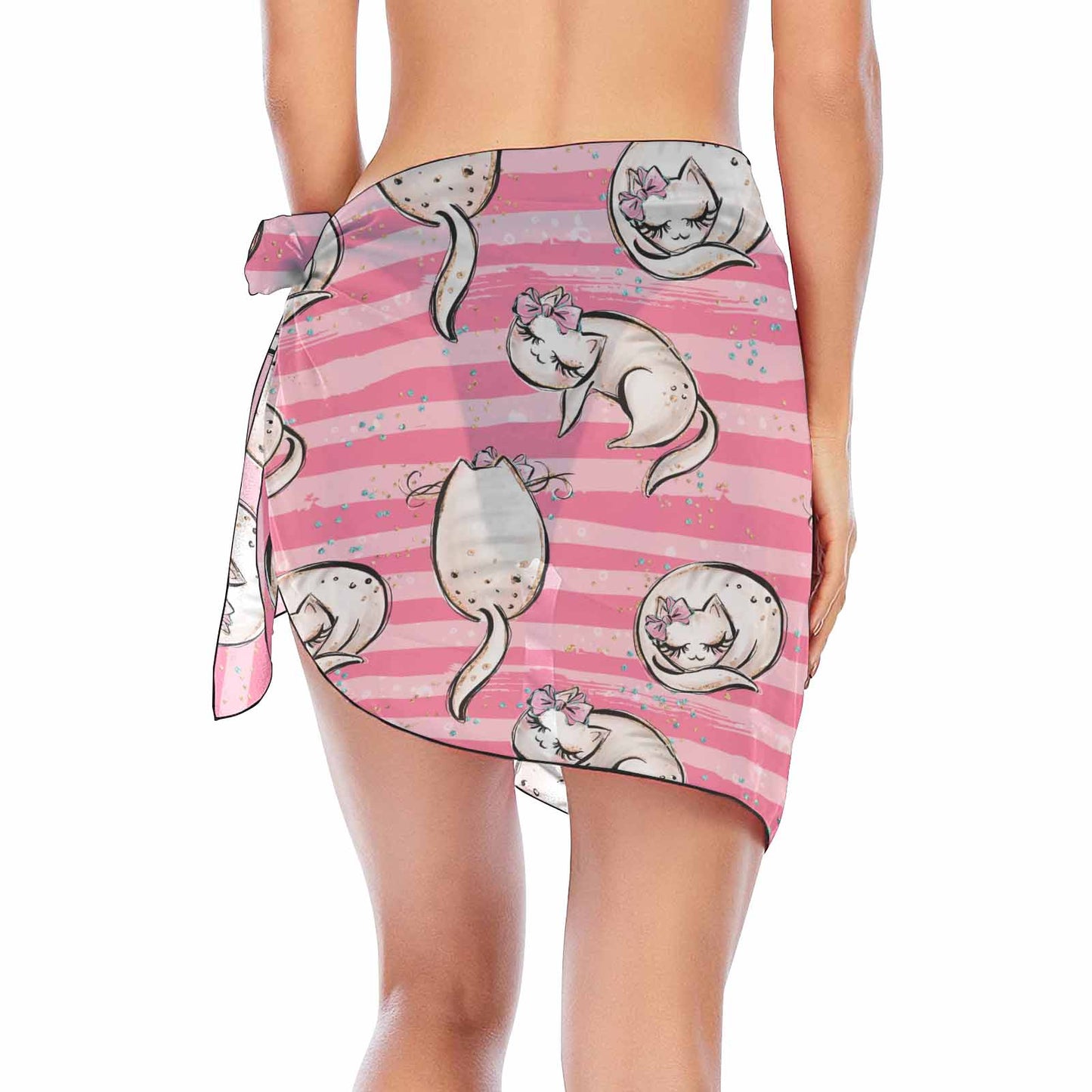 Pink Cats  Women's Beach Sarong Wrap