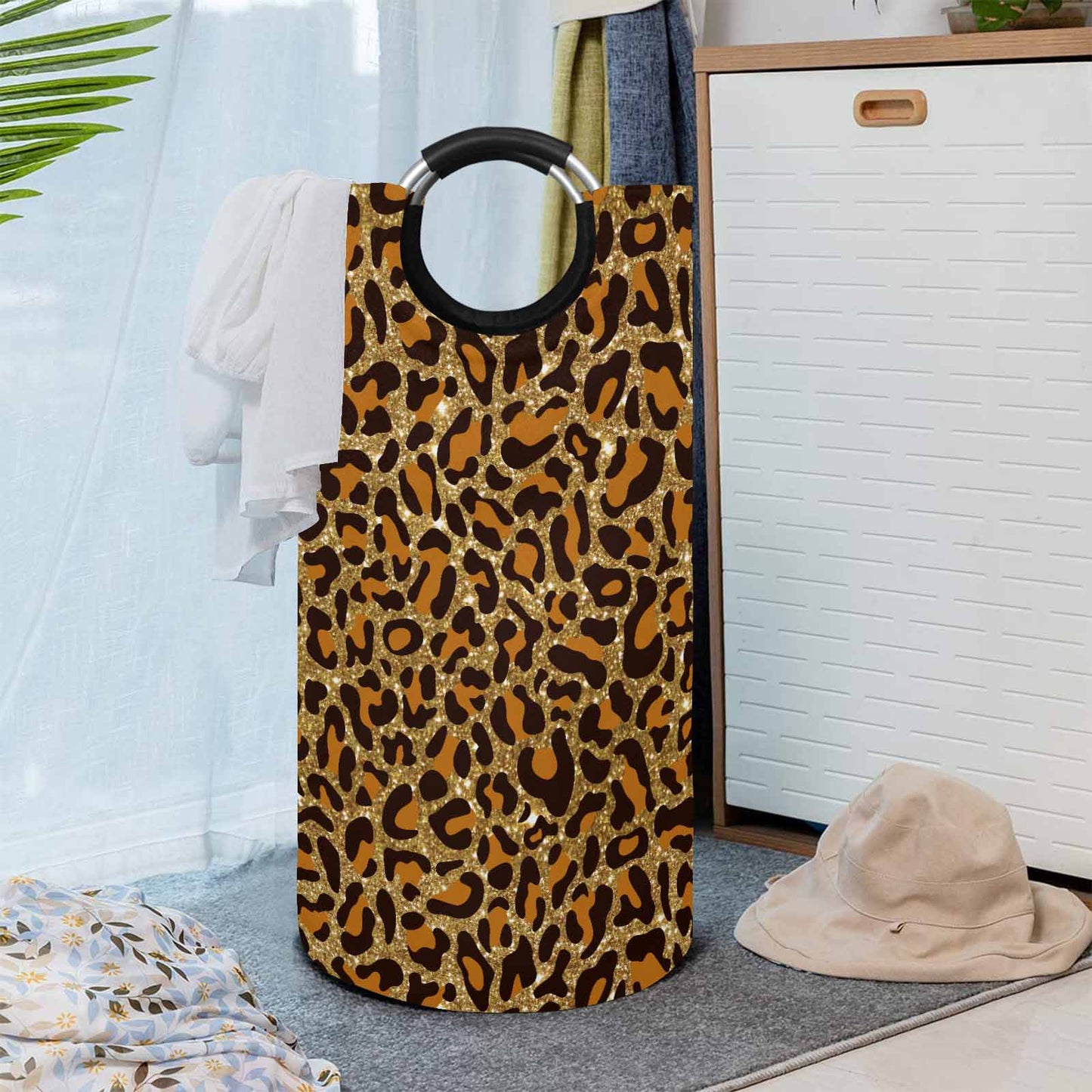 Animal print 5  Round Laundry Basket