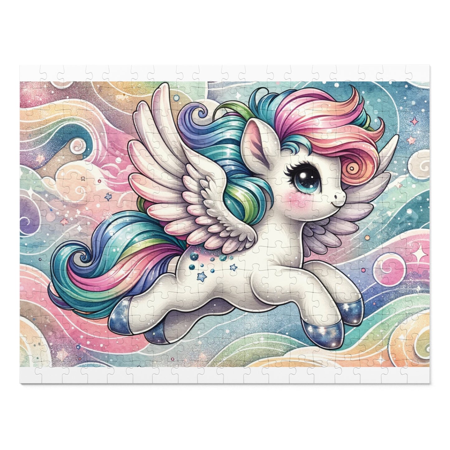 Puzzle, Rainbow Unicorn, Personalised/Non-Personalised (30, 110, 252, 500,1000-Piece) awd-645