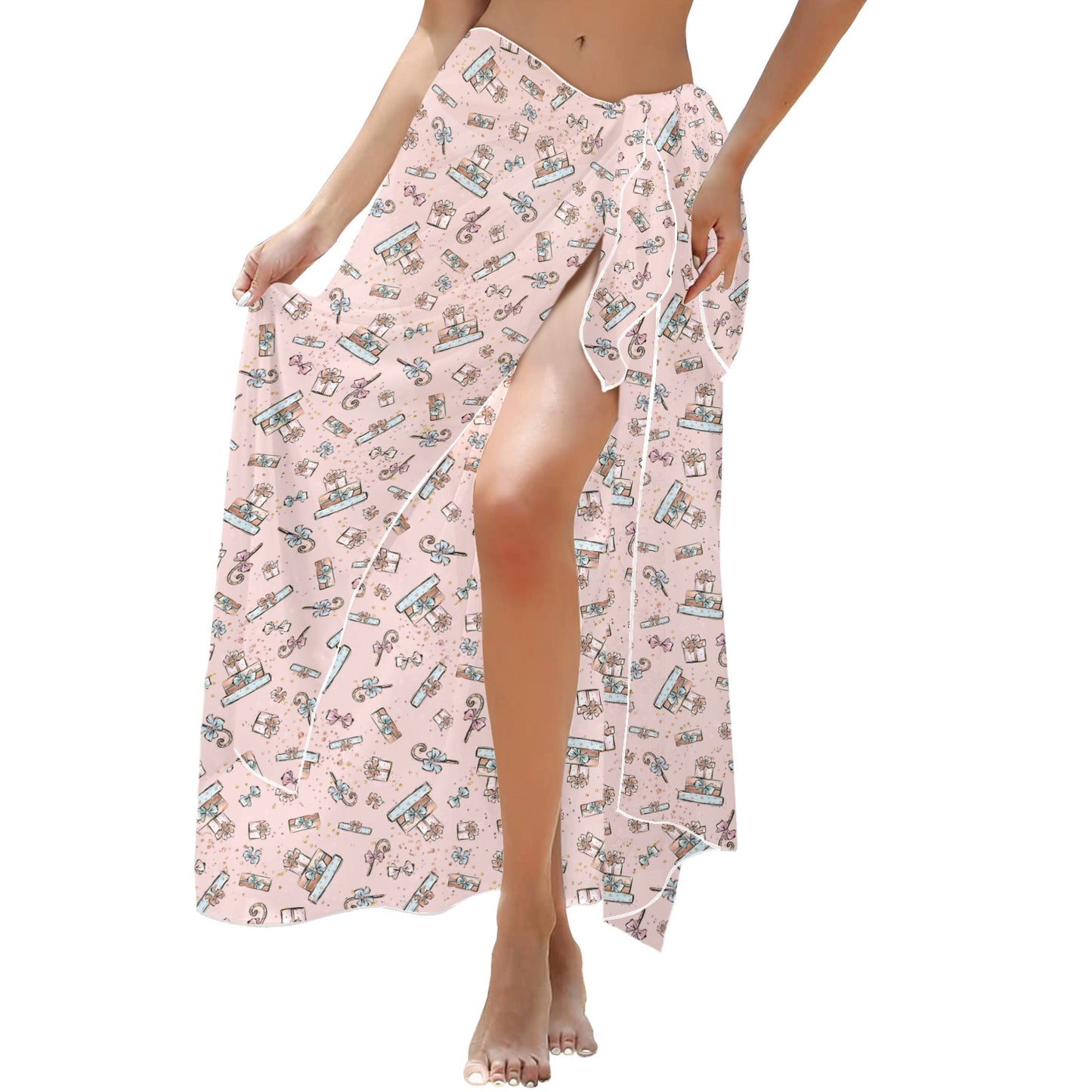 Pink Christmas presents 50 Long Beach Sarong Wrap