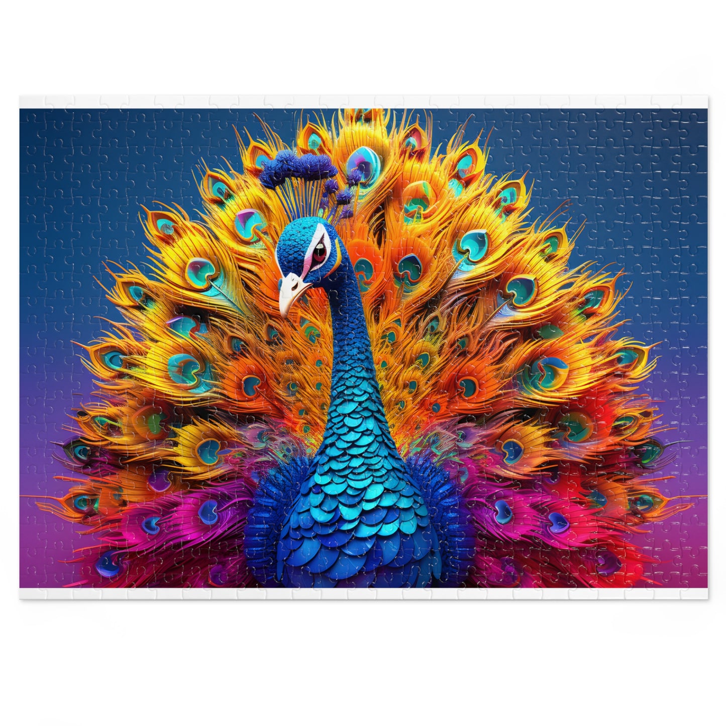 Jigsaw Puzzle, Peacock, Personalised/Non-Personalised (30, 110, 252, 500,1000-Piece)